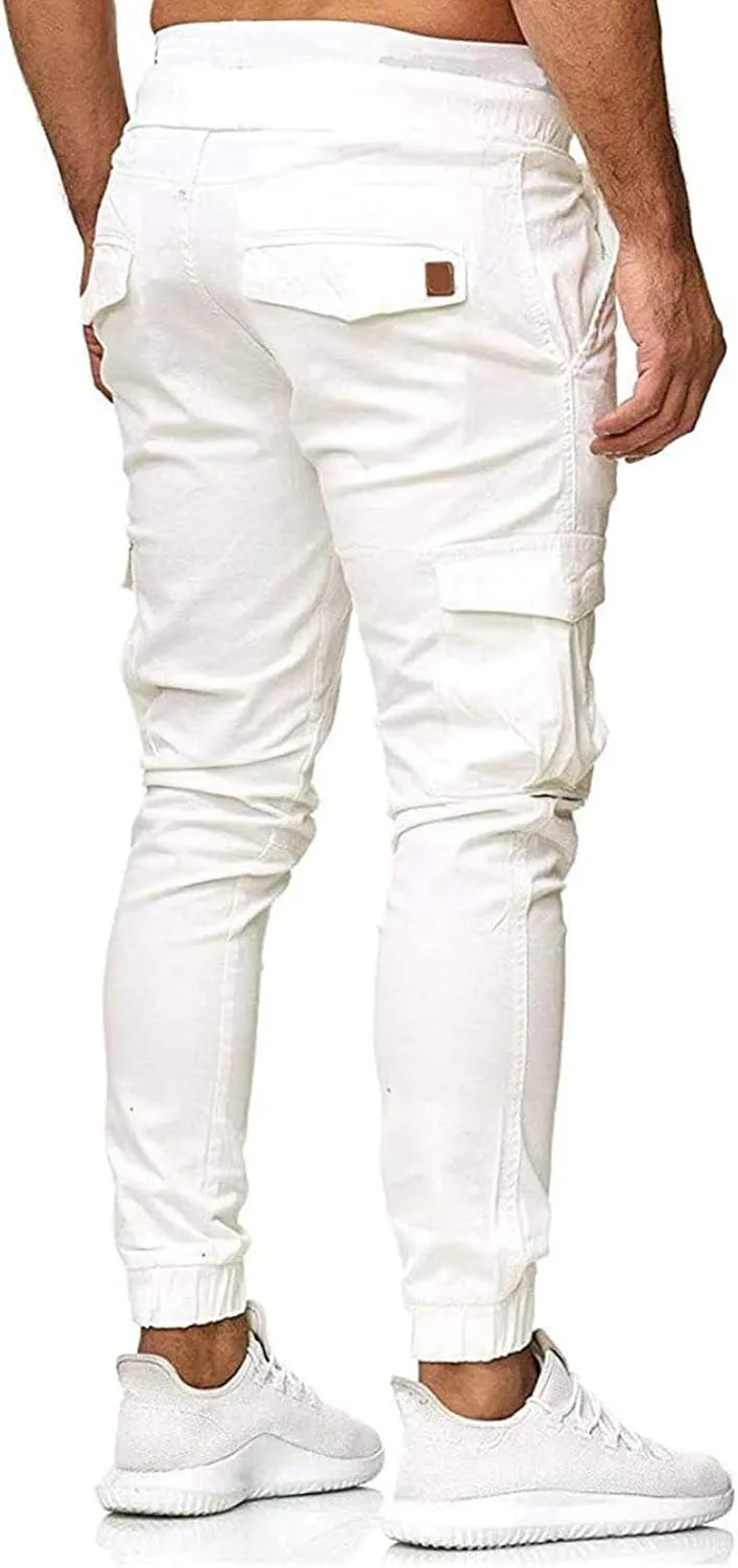 Mens Cargo Pants Big and Tall Chino Work Pants for Men Baggy Sweatpants Mens Pants Expandable Waist Relaxed fit