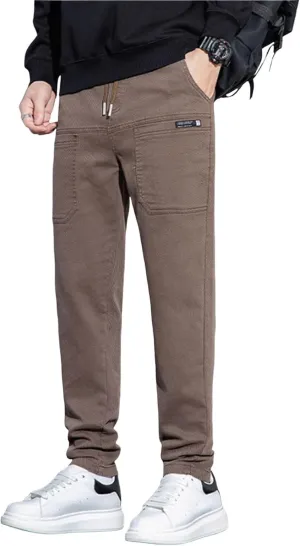 Mens Cargo Pants High Stretch Work Pant Multi-Pocket Comfy Fit Tapered Chinos Jeans Relaxed Fit Stretch Casual Pant