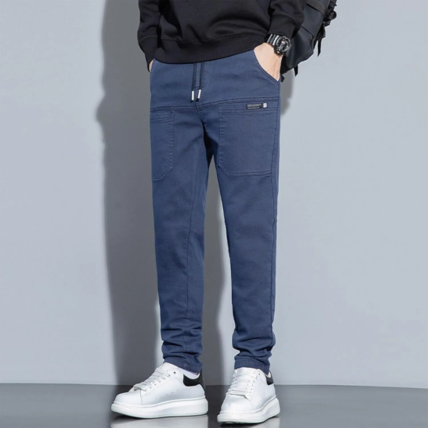 Mens Cargo Pants High Stretch Work Pant Multi-Pocket Comfy Fit Tapered Chinos Jeans Relaxed Fit Stretch Casual Pant
