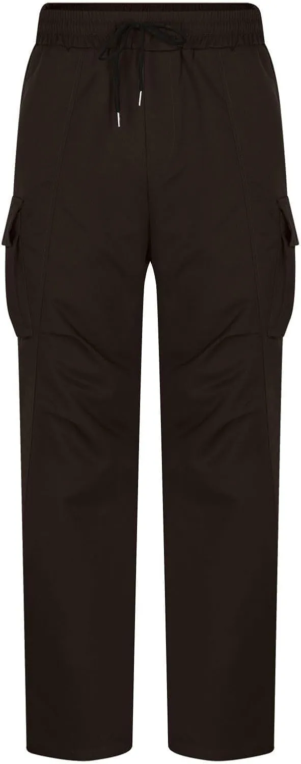 Mens Cargo Pants Mens Casual Pants Relaxed Fit Cargo Sweat Pants Flannel Lined Chino Pants for Men Slim Fit Stretch