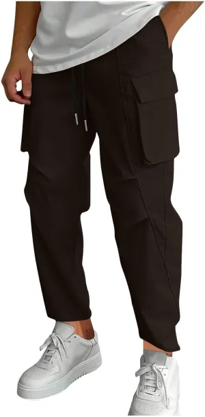 Mens Cargo Pants Mens Casual Pants Relaxed Fit Cargo Sweat Pants Flannel Lined Chino Pants for Men Slim Fit Stretch