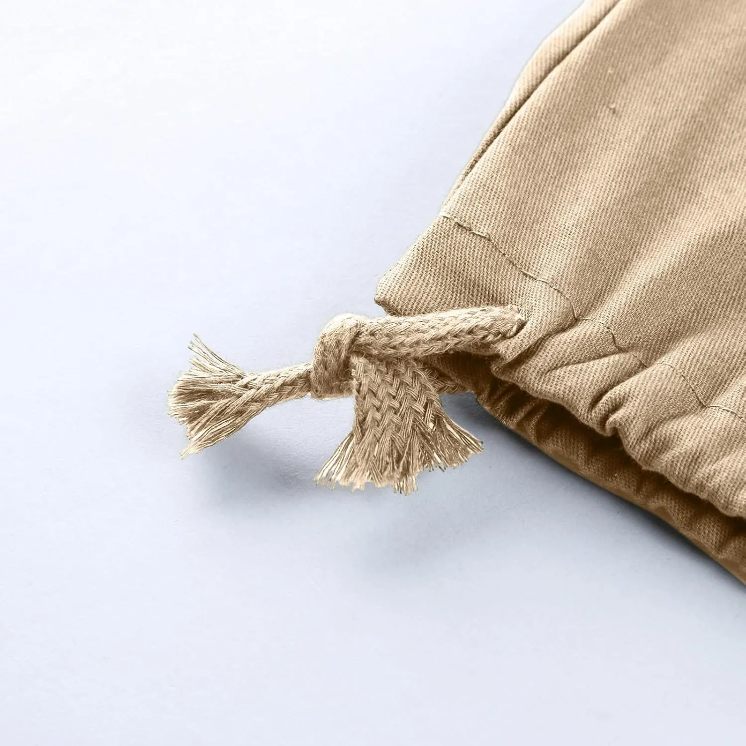 Men's Cargo Pants Slim Fit Drawstring Joggers Hiking Trousers Multi Pockets Twill Chino Pants Sports Overalls