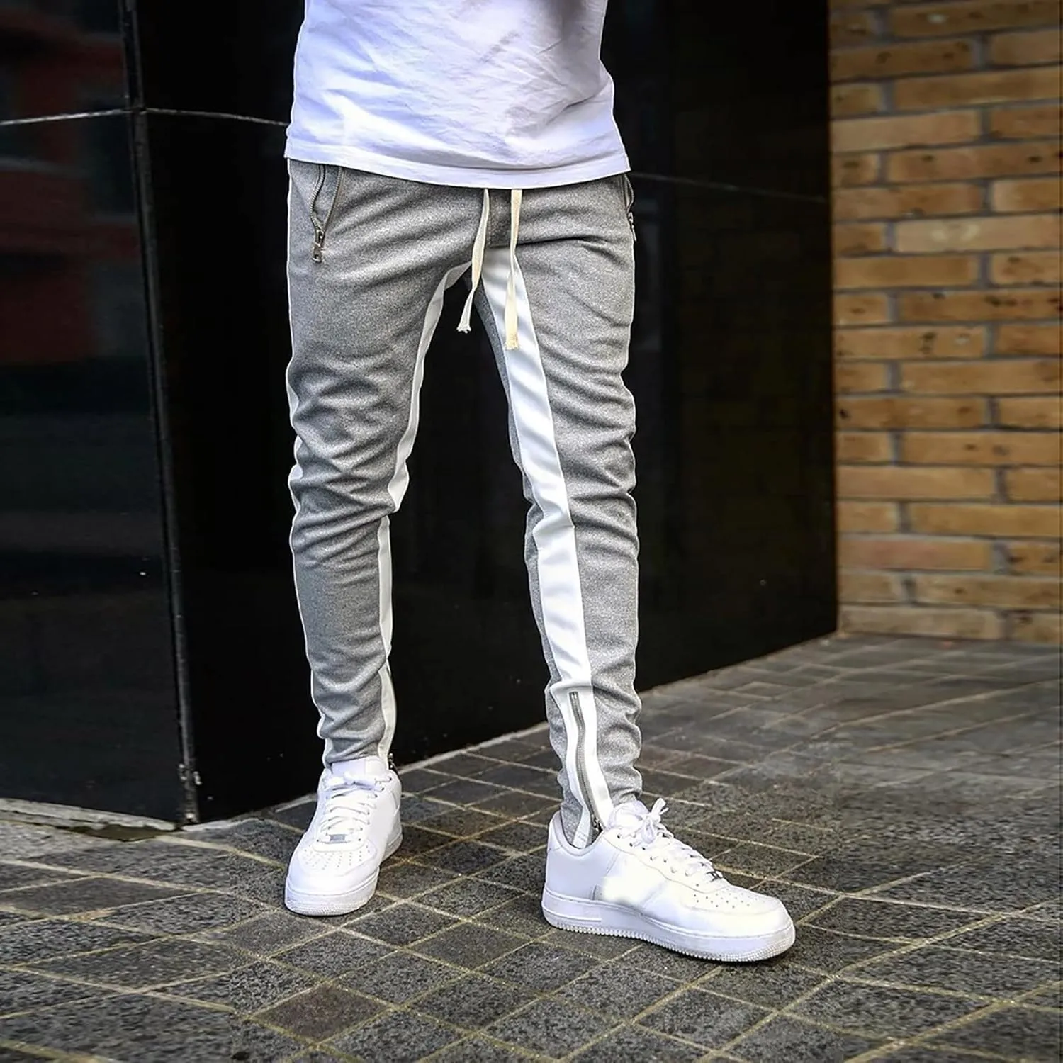 Men's Casual Cargo Pants Multi Pockets Twill Chino Pants Loose Fit Joggers Hiking Trousers Gym Sweatpants Overalls