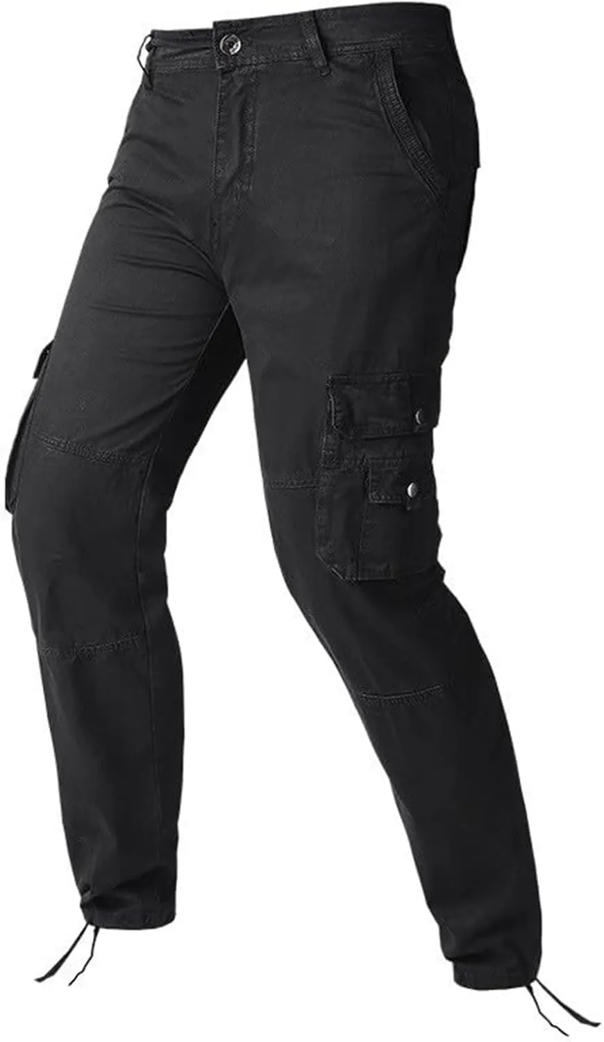 Mens Casual Cotton Cargo Pants Tactical Stretch Sweatpants Athletic Fashion Overalls Workout Slim Fit Trousers