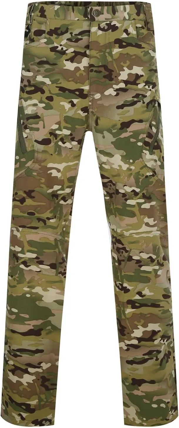 Mens Causal Cargo Pants Felaxed Fit Trousers Fashion Hiking Joggers Outdoor Wearing Overalls with Multi Pockets
