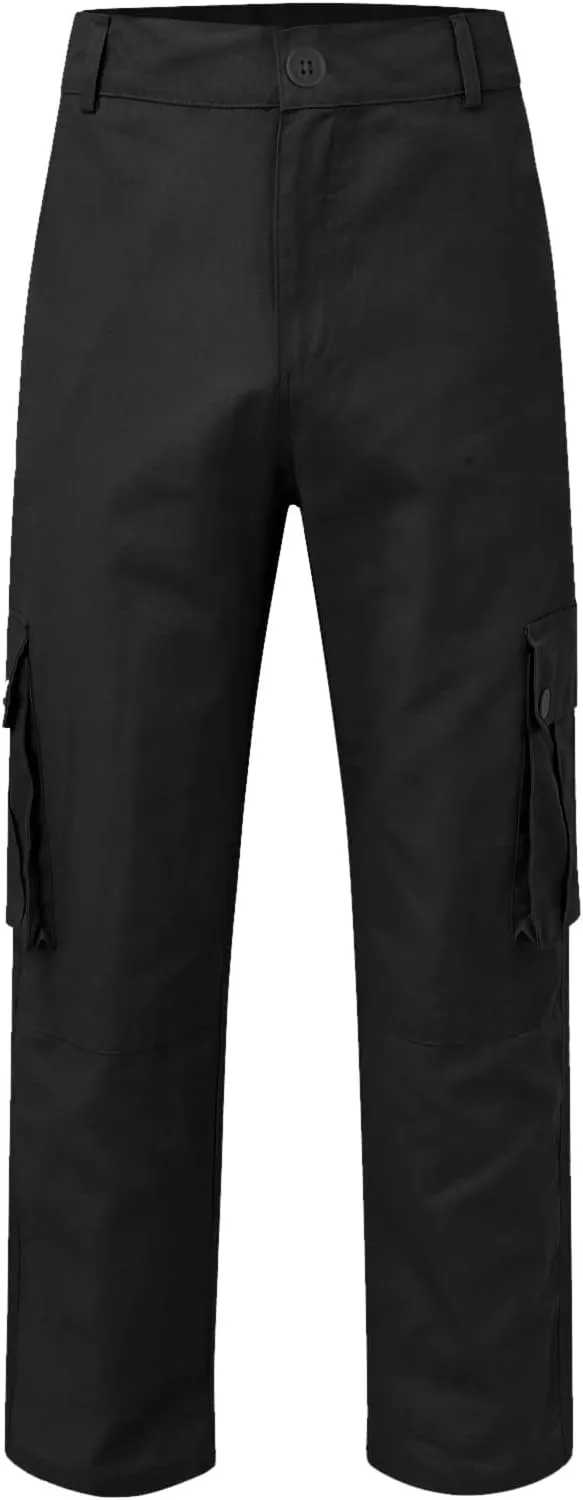 Mens Fashion Hiking Cargo Pants Loose Fit Trousers with Pockets Sports Pants Mens Workwear Overalls Athletic Joggers