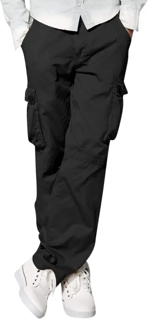 Mens Fashion Hiking Cargo Pants Loose Fit Trousers with Pockets Sports Pants Mens Workwear Overalls Athletic Joggers