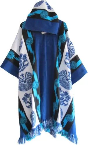 Men's Hoodies Poncho Cape Aztec Western Pullover Cloak Coat Vintage Bat Sleeve Knitted Cloak Shawl