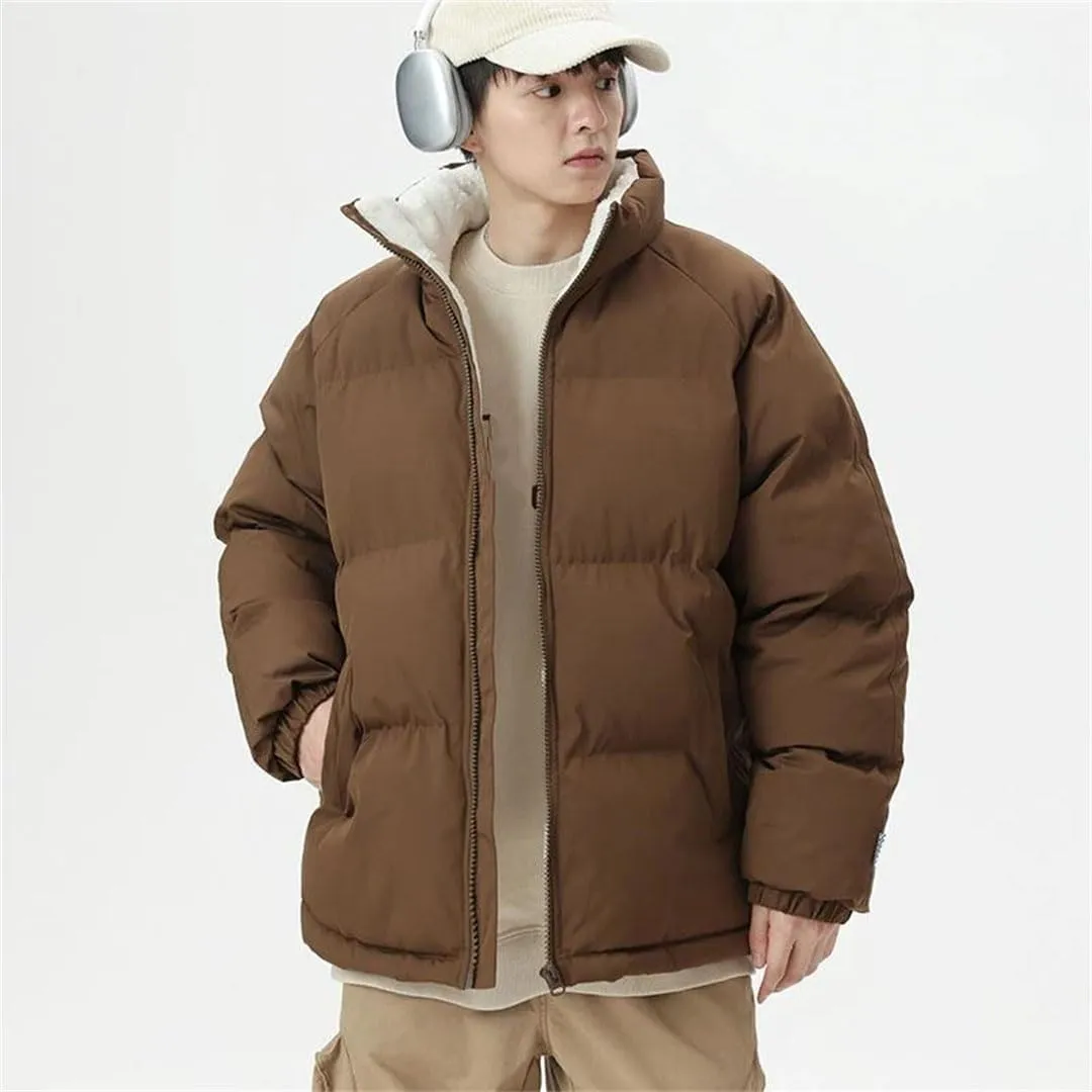 Men's Jacket Men Puffer Parkas Cashmere Cotton-Padded Jacket Loose Large Coat
