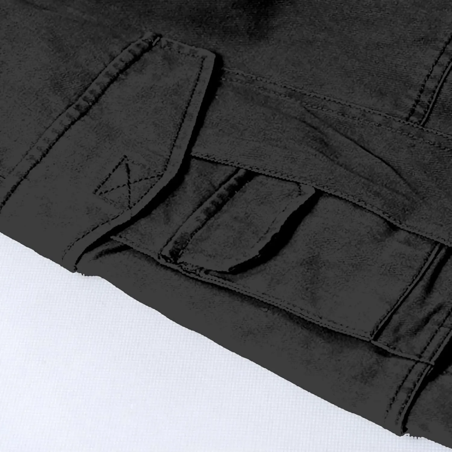 Men's Large Size Wide-Leg Pants Hip-Hop Loose Multi-Pocket Fashion Solid Color Overalls Plus Size Fat Hipster Street Trousers
