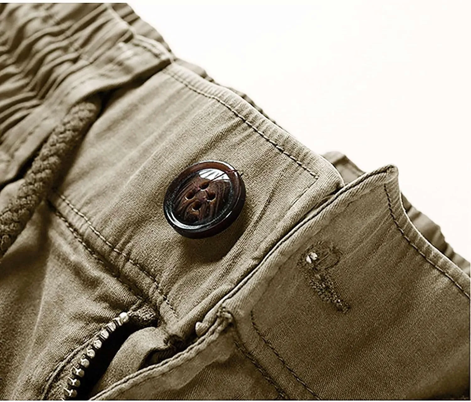 Mens Military Solid Color Overalls Tactical Multi Pockets Straight Baggy Cargo Pants Outdoor Dressy Casual Plus Size Trouser