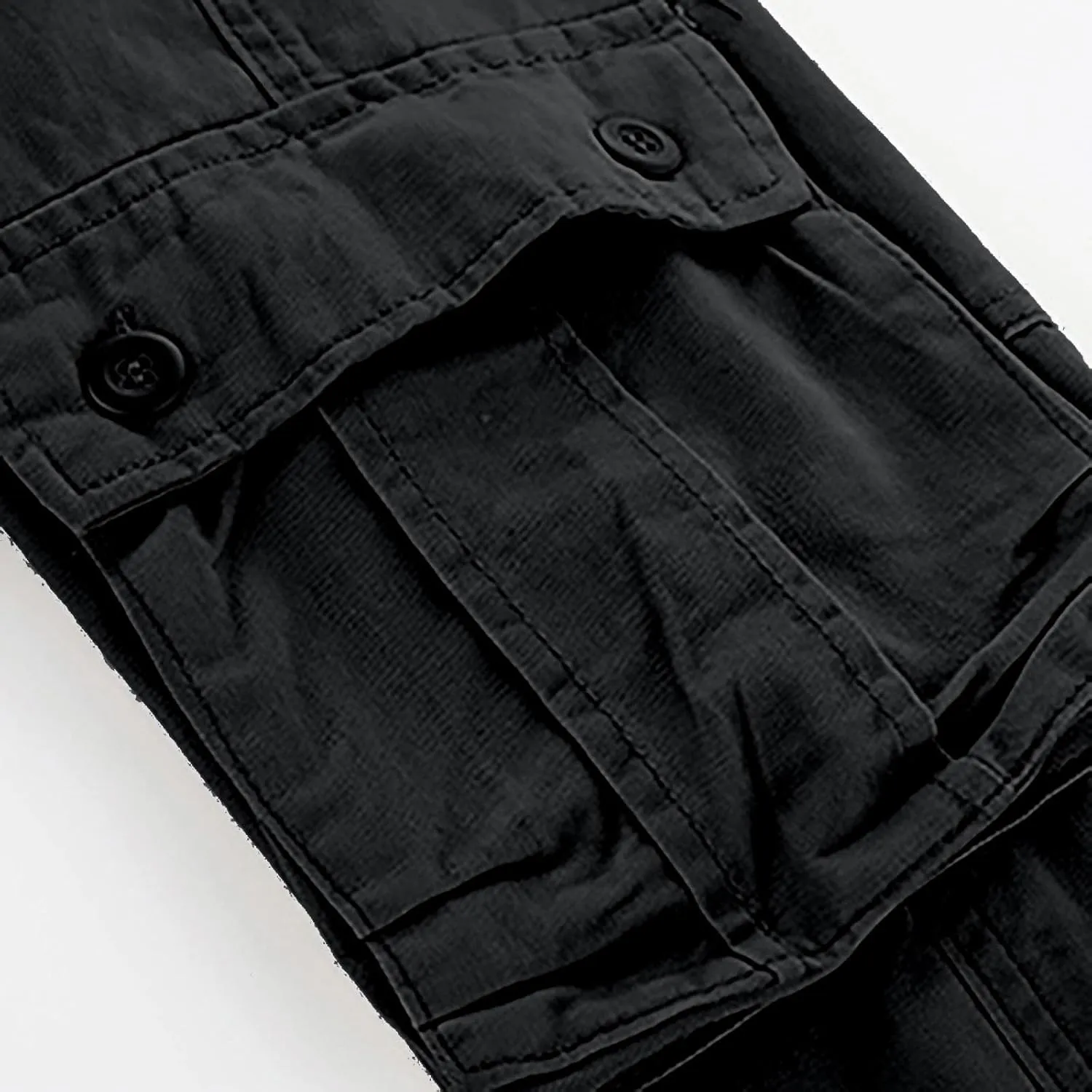 Mens Outdoor Fashion Cargo Pants Military Baggy Comfy Overalls Tactical Combat Simple Solid Color Multi-Pocket Hiking Trouser
