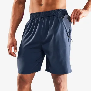 Men's Quick Dry Running Shorts with Zipper Pocket 7 Inch
