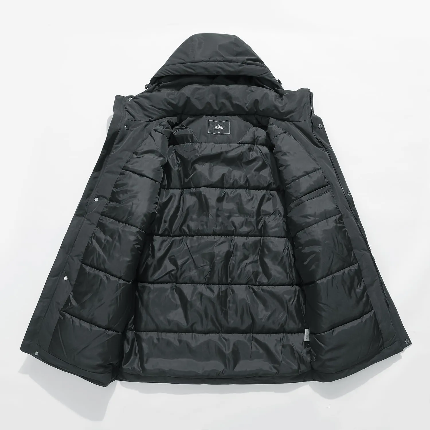 Men's Winter Coats Thicken Parkas Waterproof Windproof Detachable Hood Long Padded Puffer Jacket