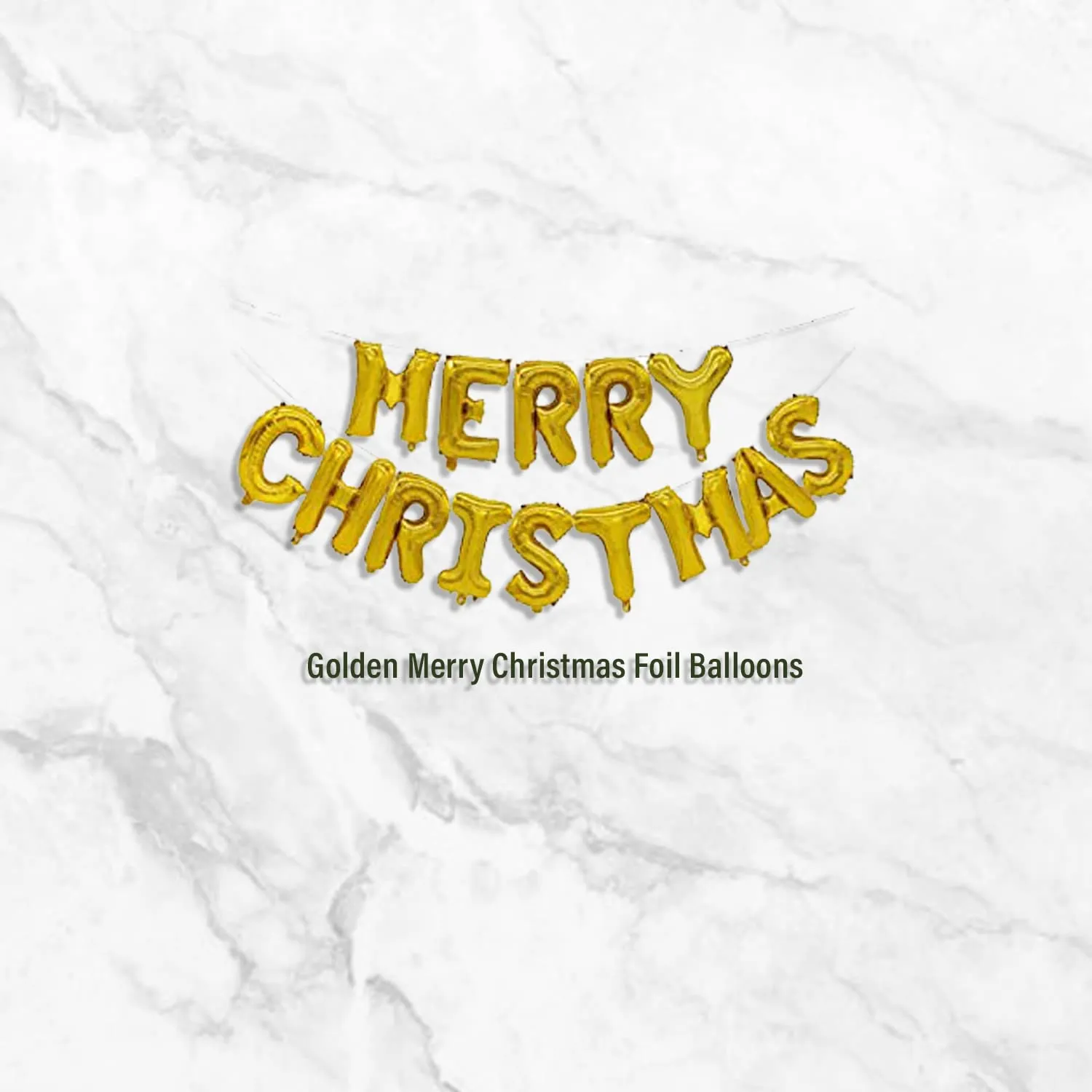 Merry Christmas Wall Decoration Kit- 29 Pcs Combo- Merry Christmas, Santa Foil Balloons & More