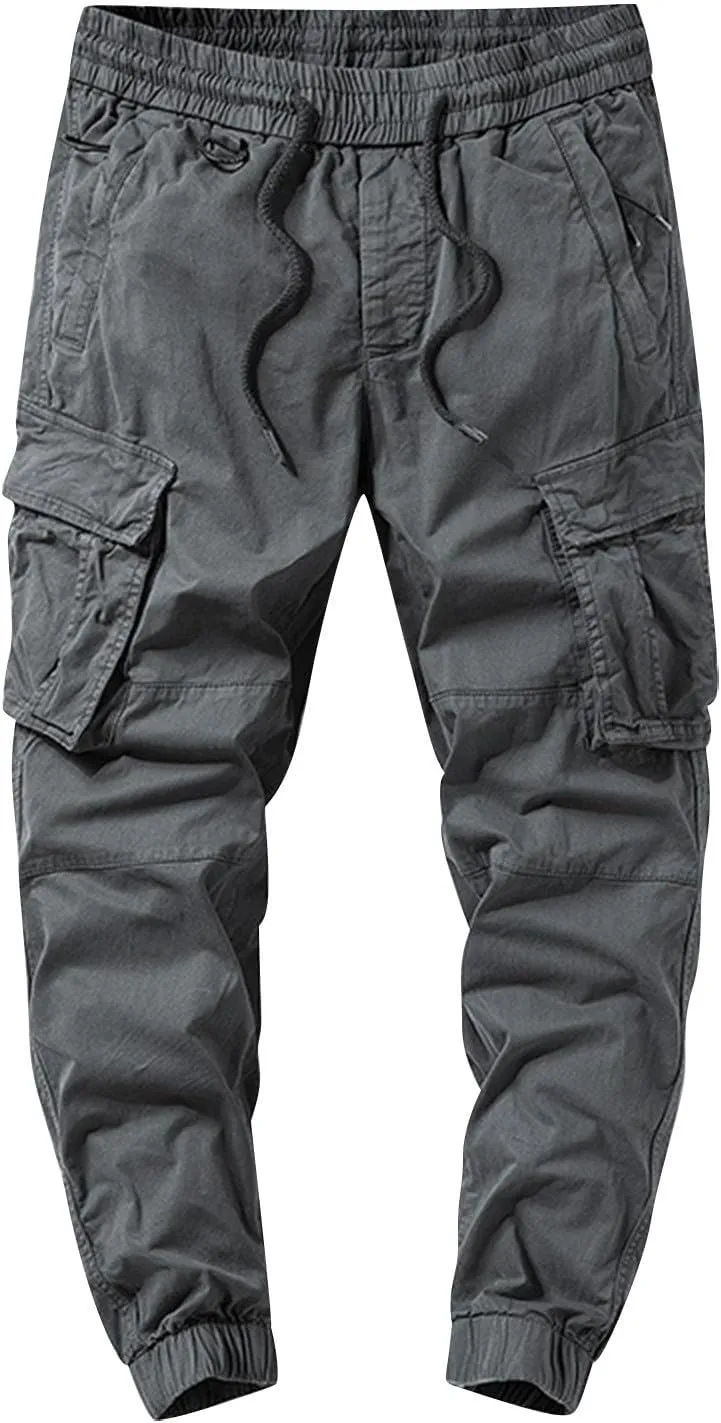 MIDOO Golf Pants Men Tapered Leg Waterproof Baggy Sweat Pants Lightweight Hiking Work Pants Relaxed Fit Straight Leg Tousers