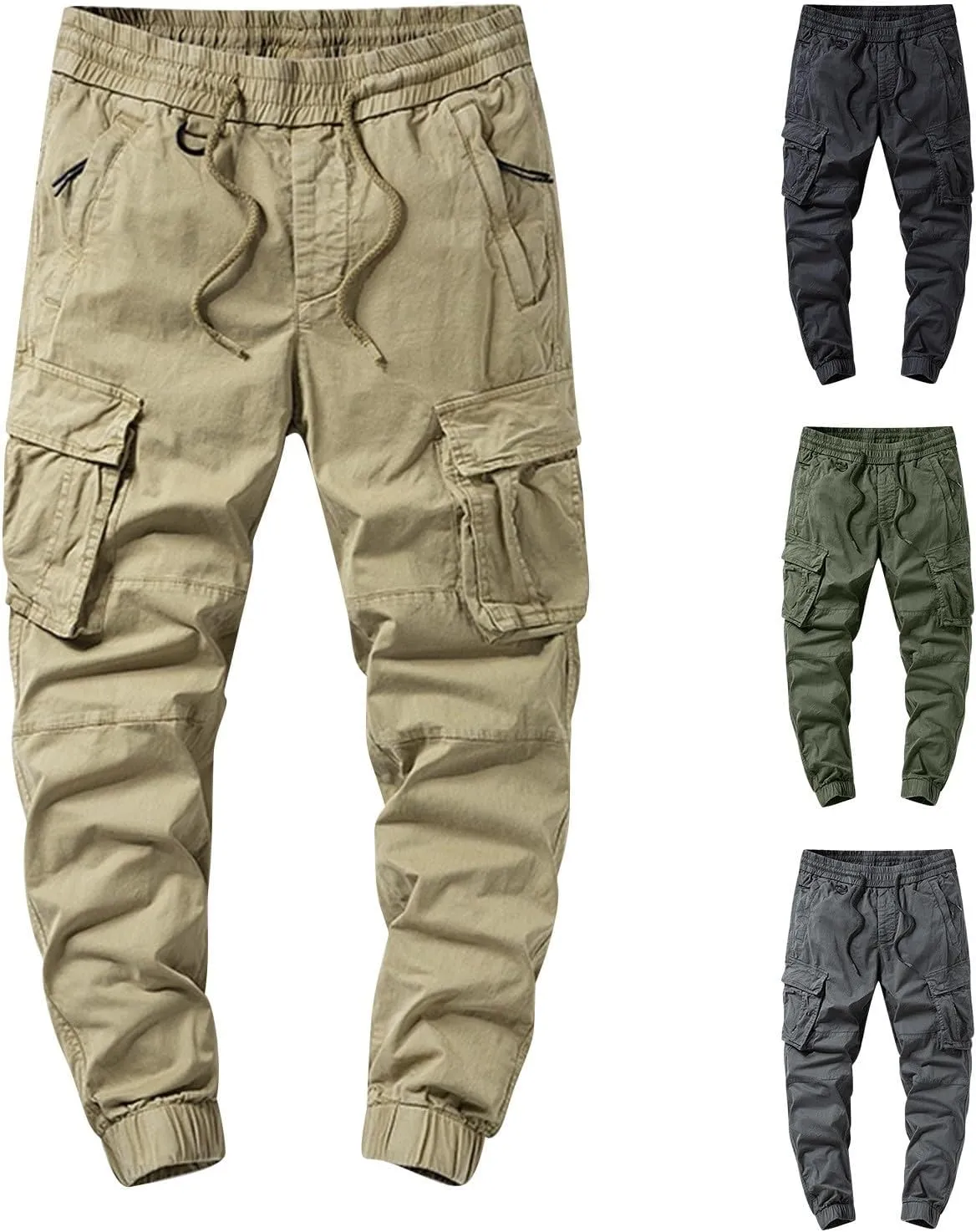 MIDOO Golf Pants Men Tapered Leg Waterproof Baggy Sweat Pants Lightweight Hiking Work Pants Relaxed Fit Straight Leg Tousers
