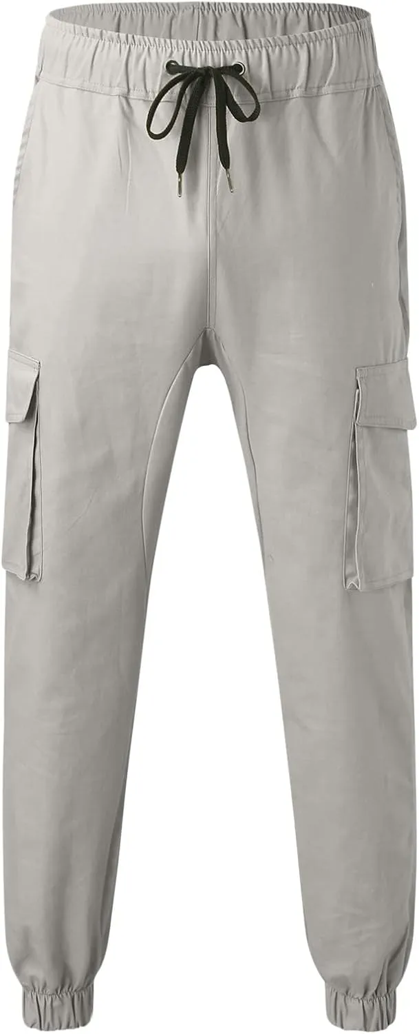 MIDOO Mens Cargo Pant Slim Fit Casual Lightweight Jogger Loose Sweatpants Stretch Work Fishing Travel Outdoor Pant Overalls