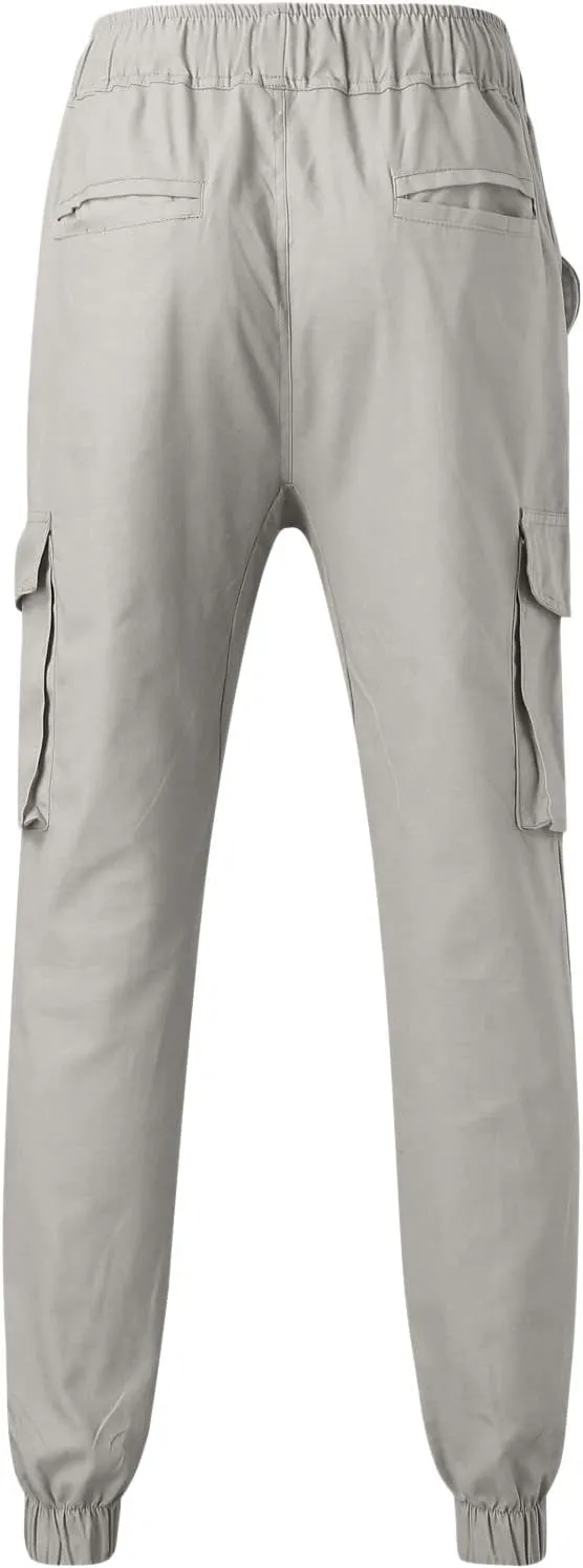 MIDOO Mens Cargo Pant Slim Fit Casual Lightweight Jogger Loose Sweatpants Stretch Work Fishing Travel Outdoor Pant Overalls