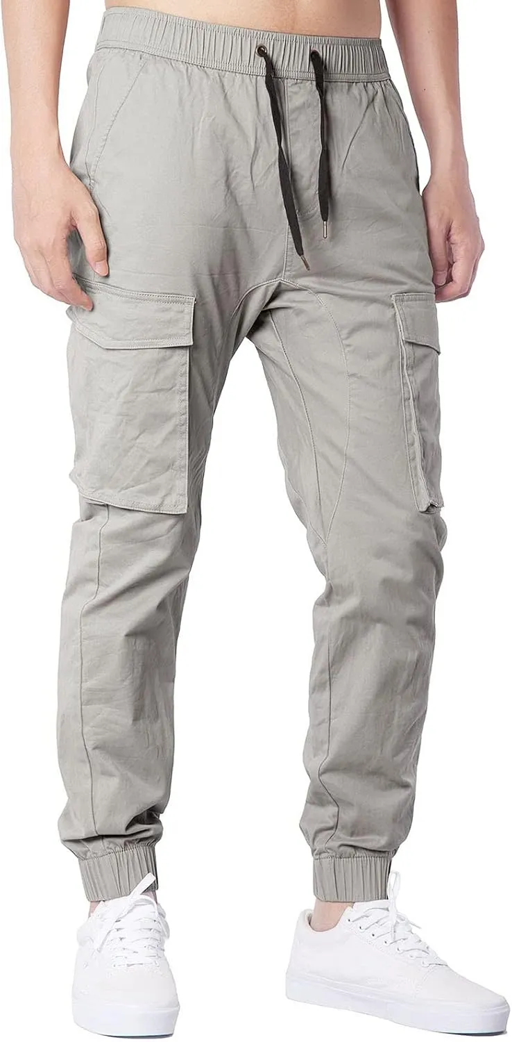 MIDOO Mens Cargo Pant Slim Fit Casual Lightweight Jogger Loose Sweatpants Stretch Work Fishing Travel Outdoor Pant Overalls