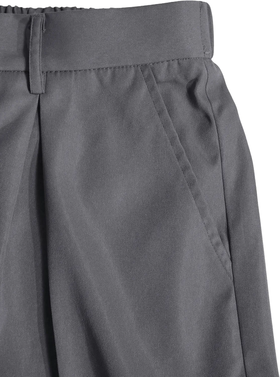 Milumia Men's Casual High Waisted Wide Leg Pants Zip Up Loose Trousers