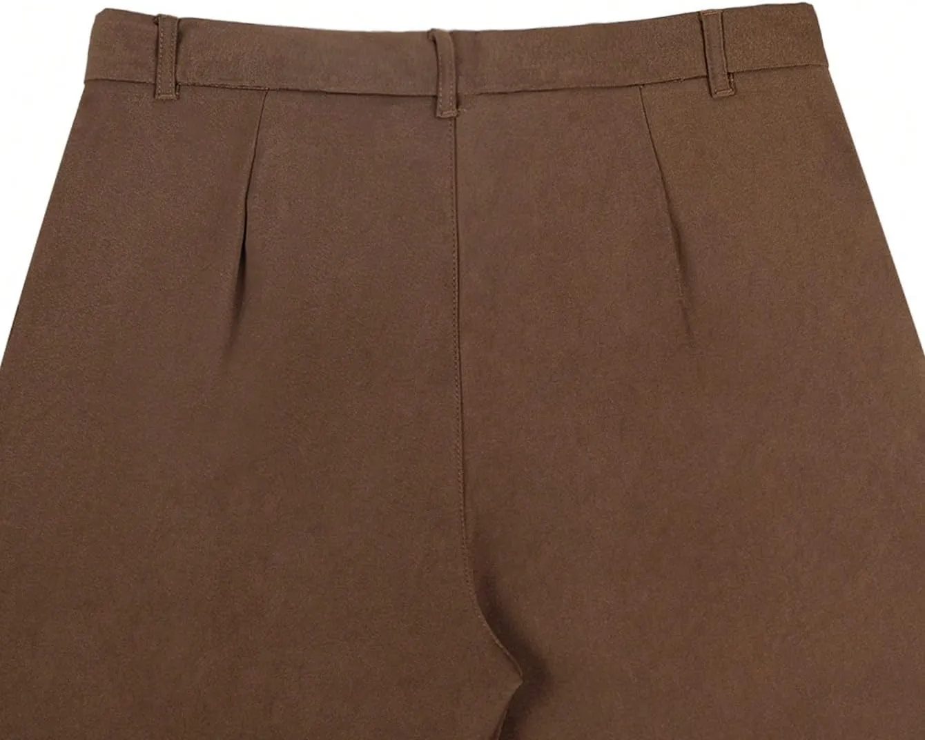 Milumia Men's High Waisted Wide Leg Pants Zipper Fly Loose Casual Trousers