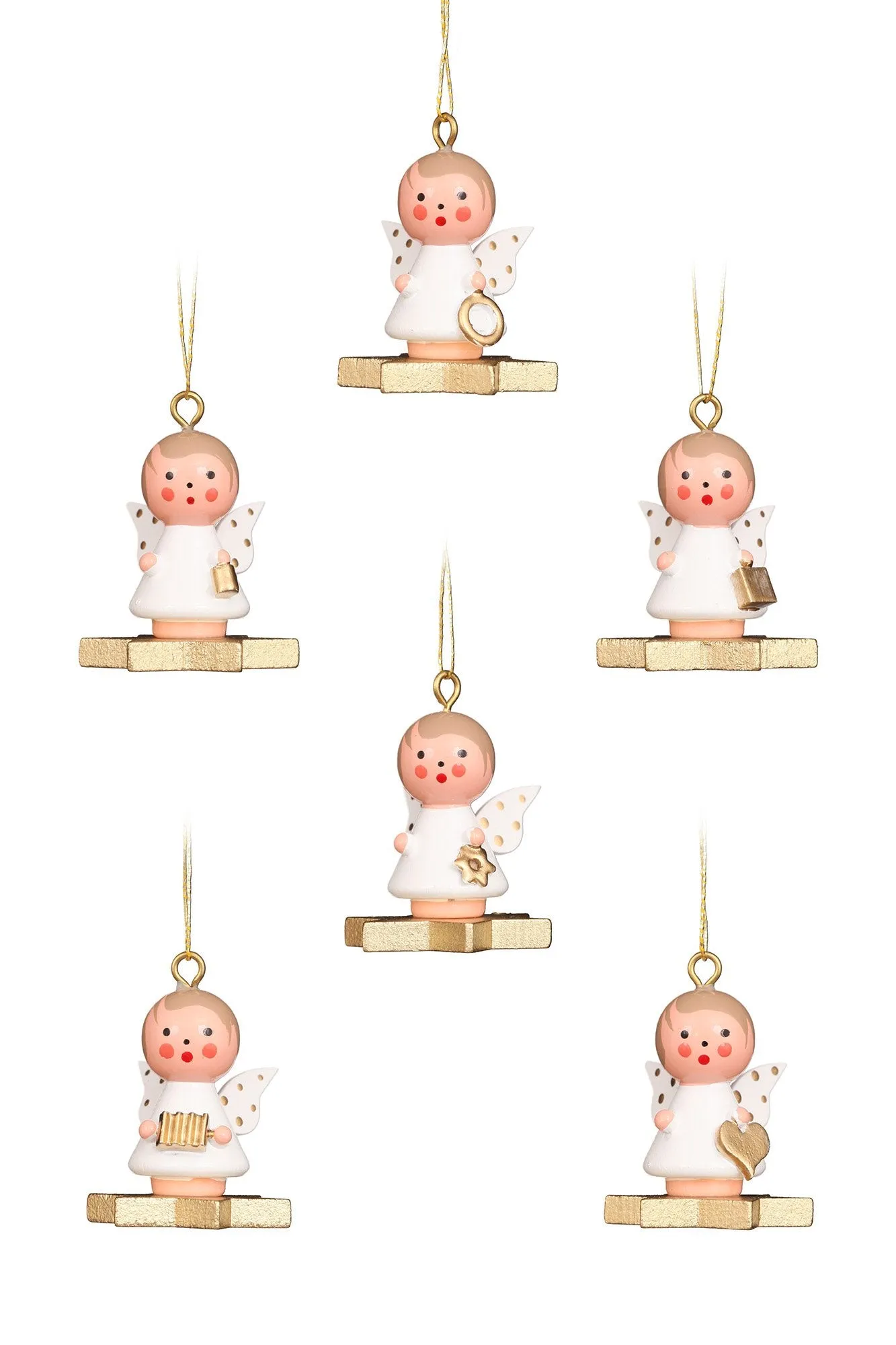 Mini angel - Floating on a star - Christmas tree decoration