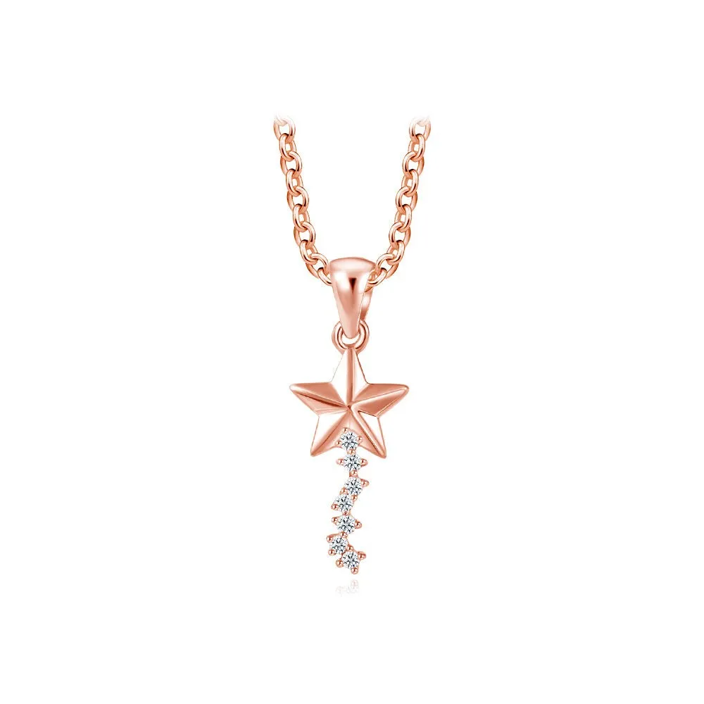 Moissanite Shimmer Star Pendant