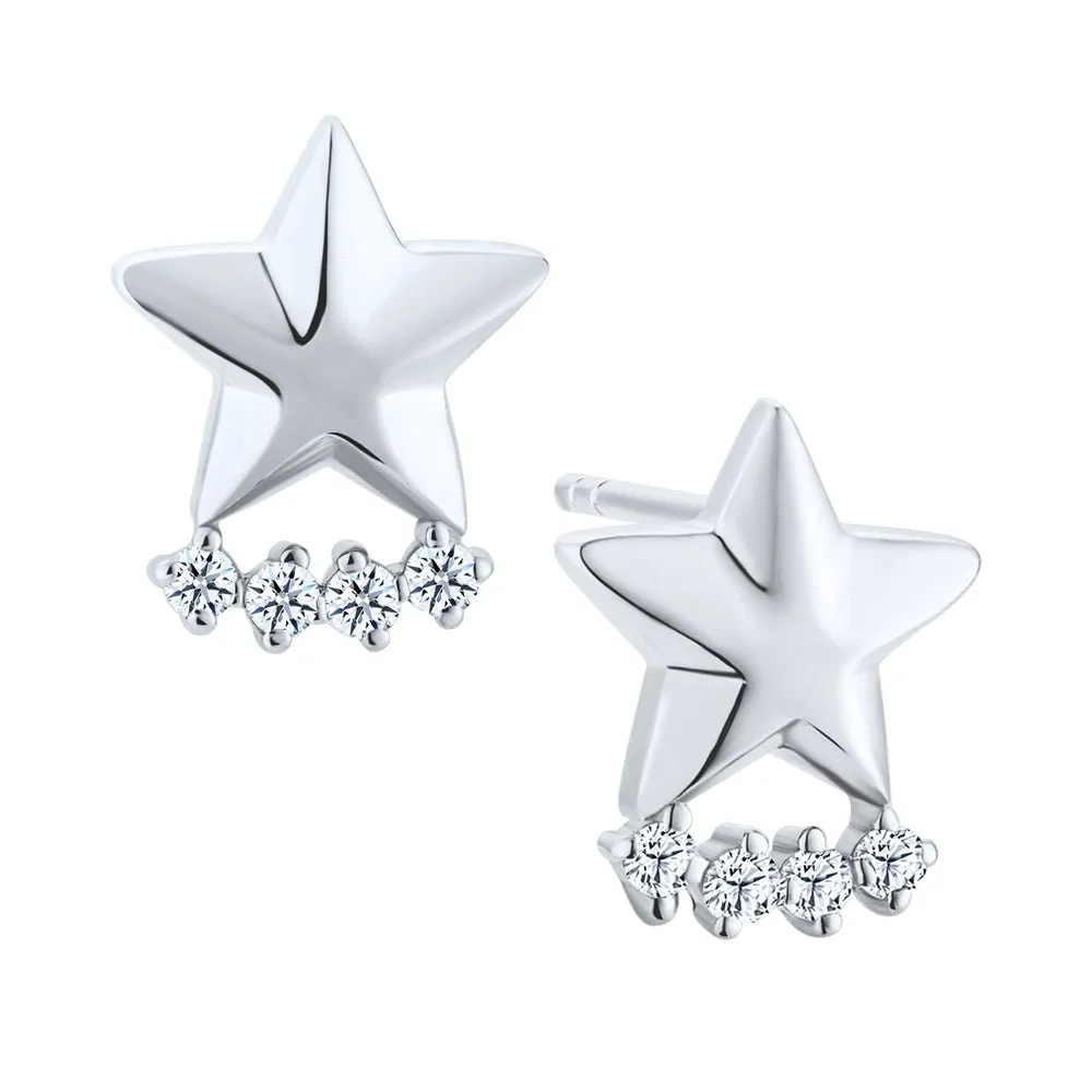 Moissanite Shining Star Earrings