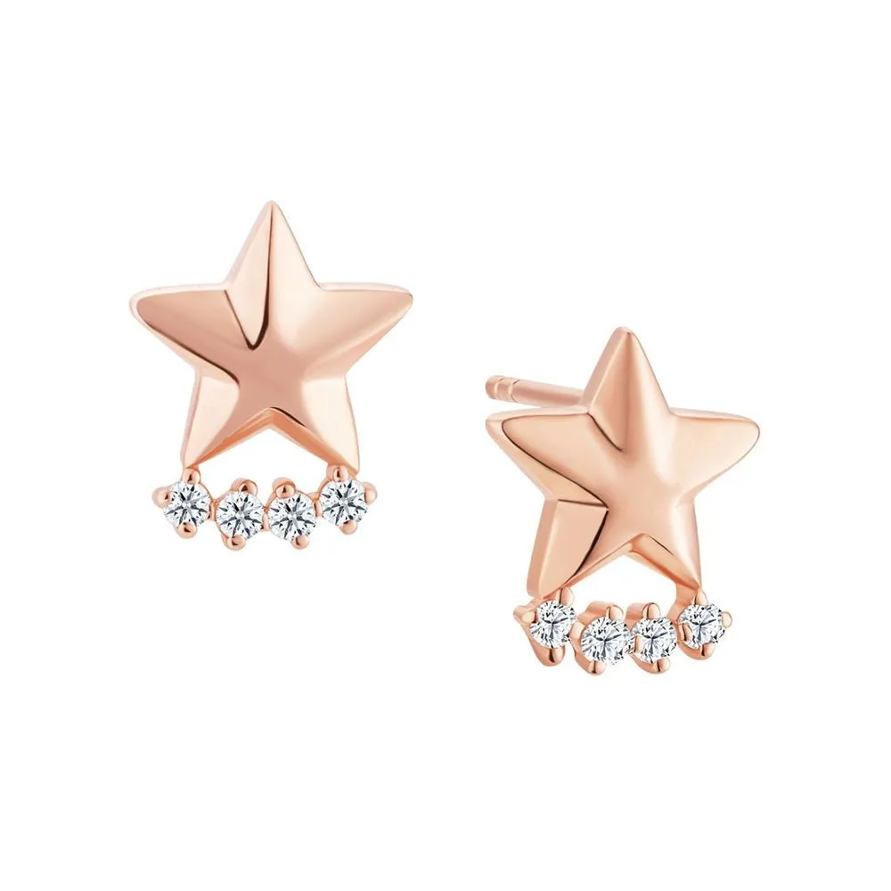 Moissanite Shining Star Earrings