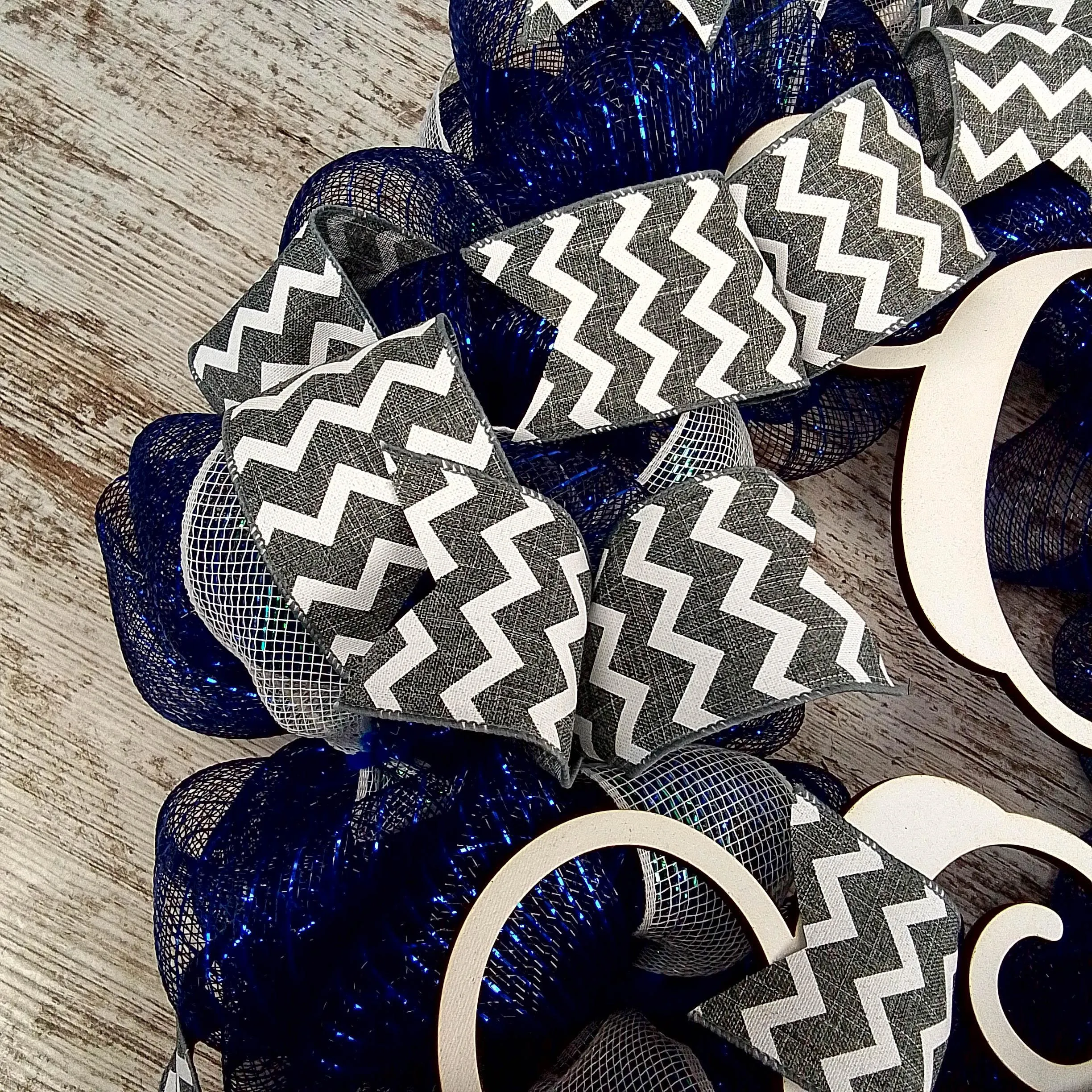 Monogram Front Door Wreath, Everyday Letter Door Wreath - Customize Me!