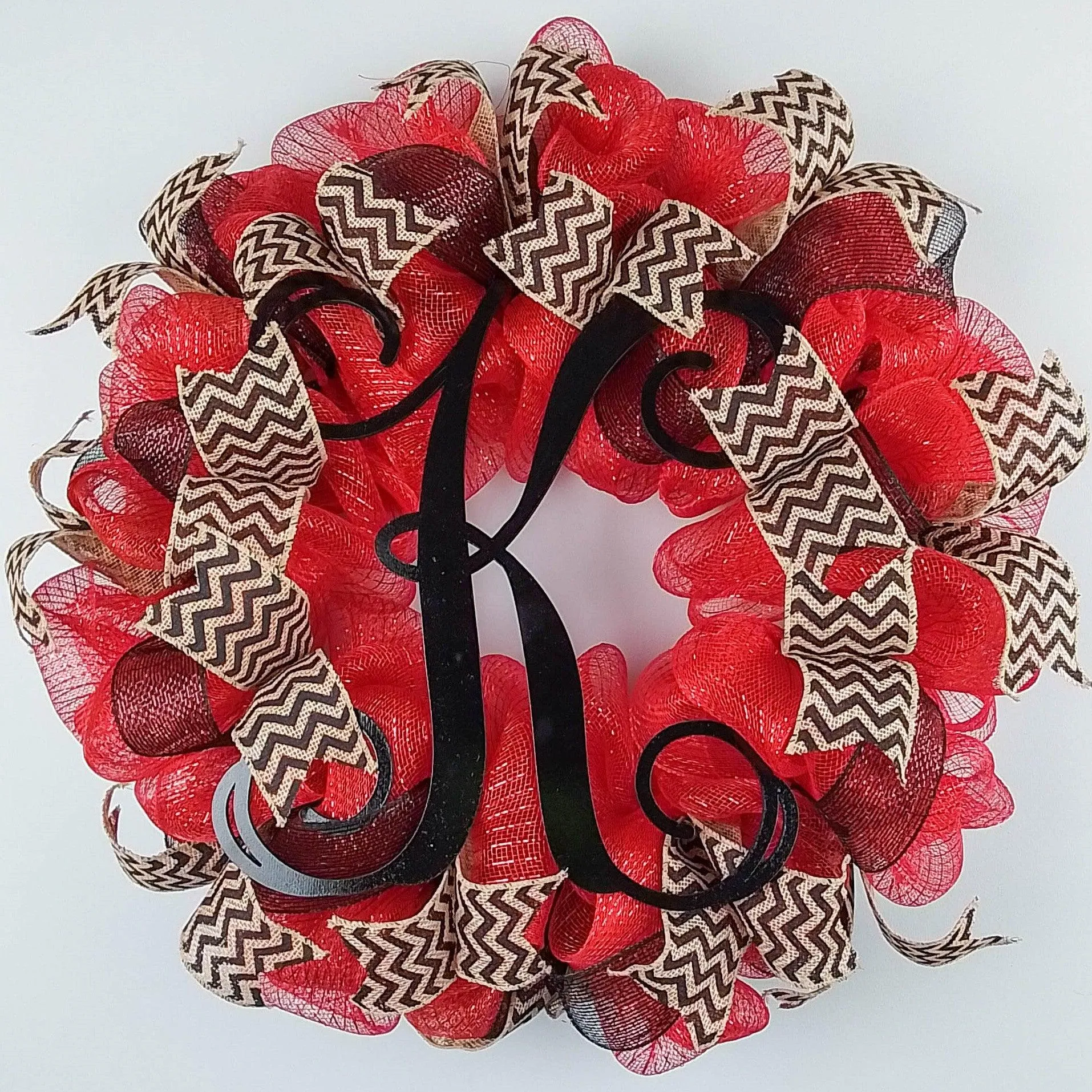 Monogram Front Door Wreath, Everyday Letter Door Wreath - Customize Me!
