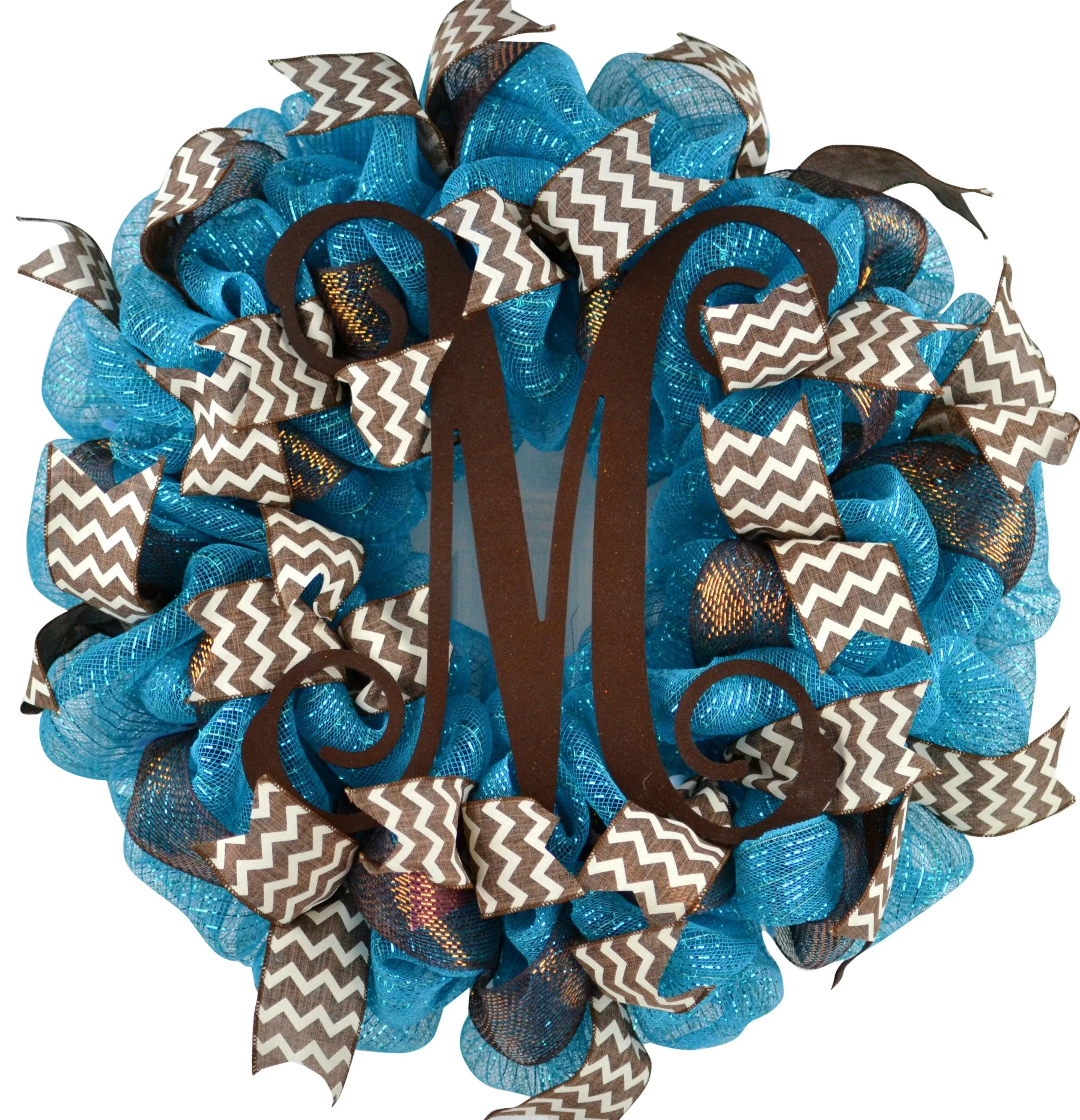 Monogram Front Door Wreath, Everyday Letter Door Wreath - Customize Me!