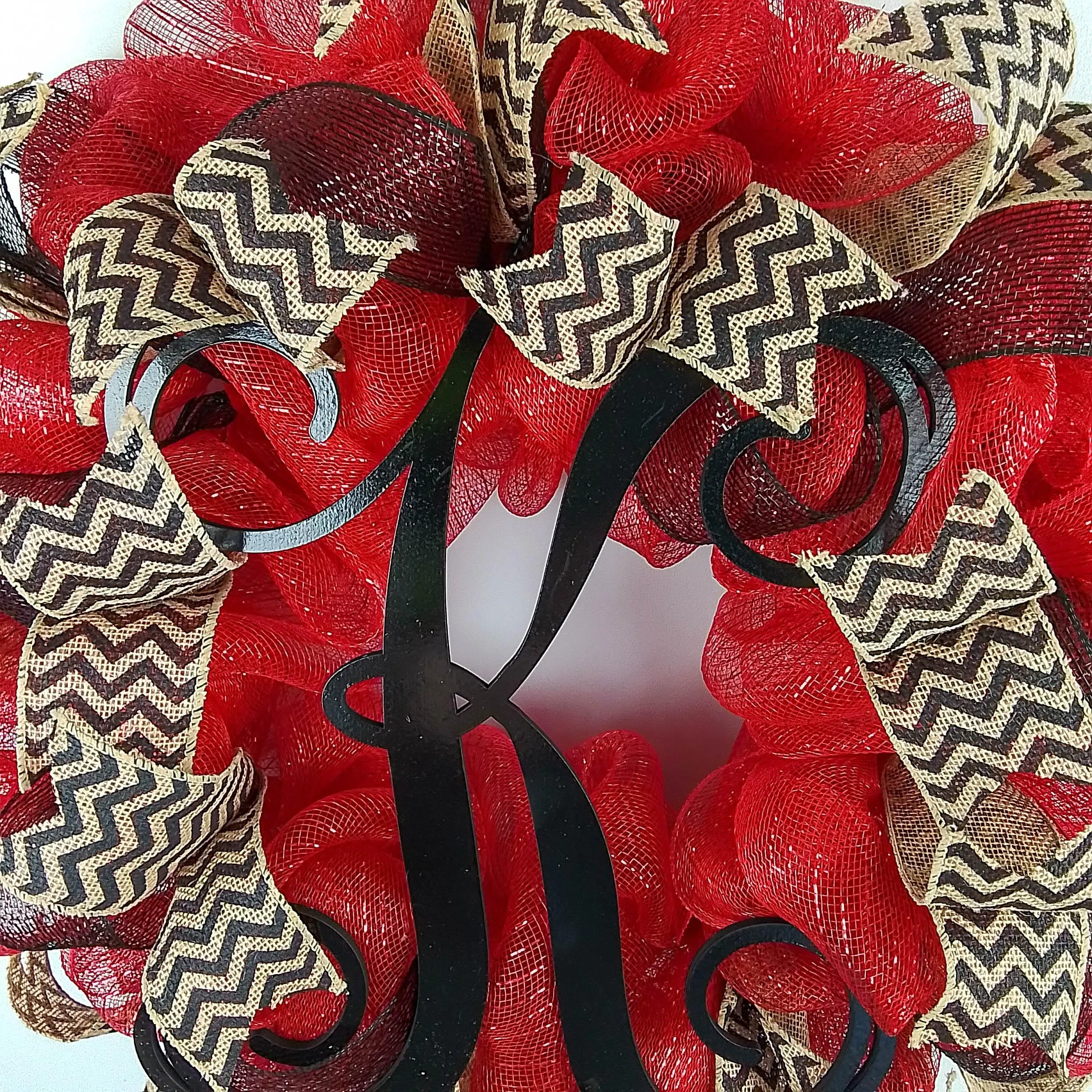 Monogram Front Door Wreath, Everyday Letter Door Wreath - Customize Me!