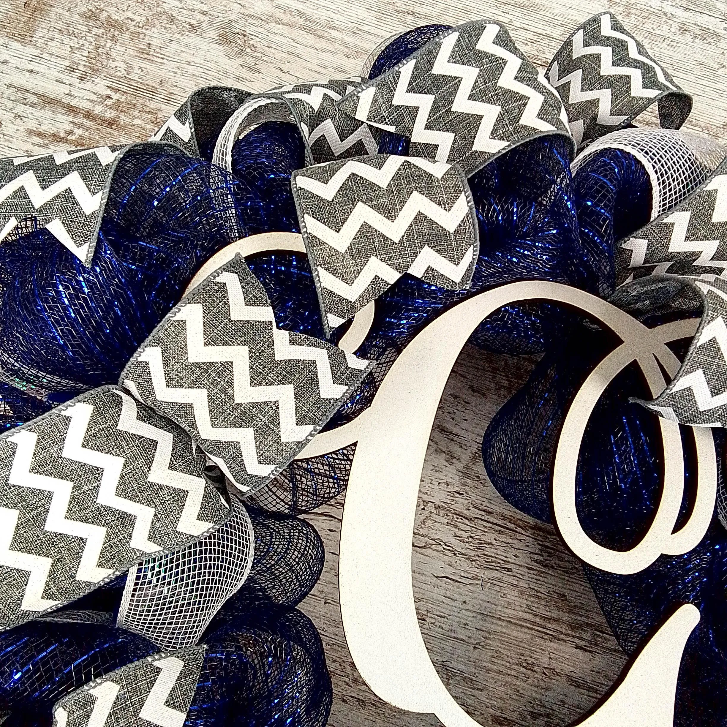 Monogram Front Door Wreath, Everyday Letter Door Wreath - Customize Me!