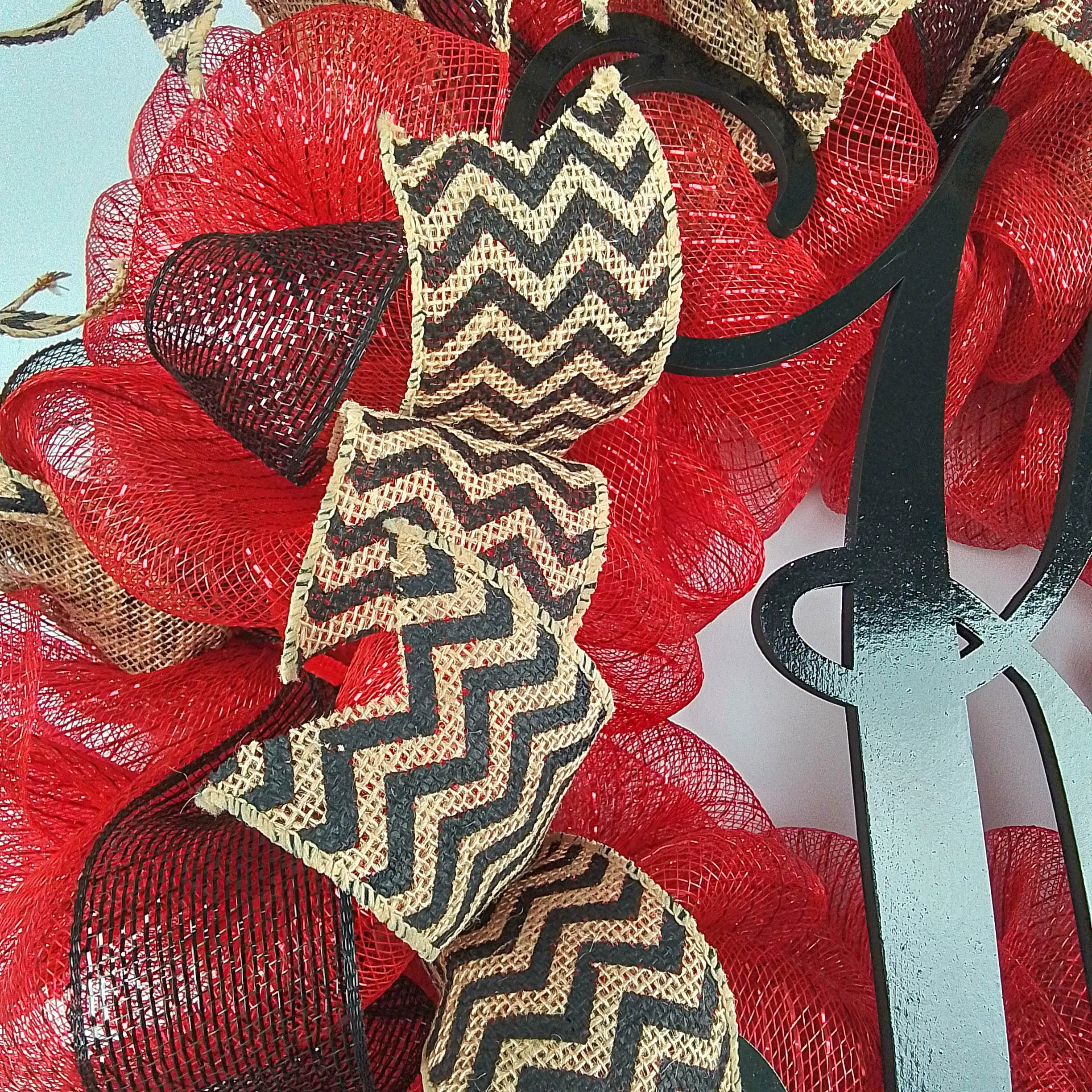 Monogram Front Door Wreath, Everyday Letter Door Wreath - Customize Me!