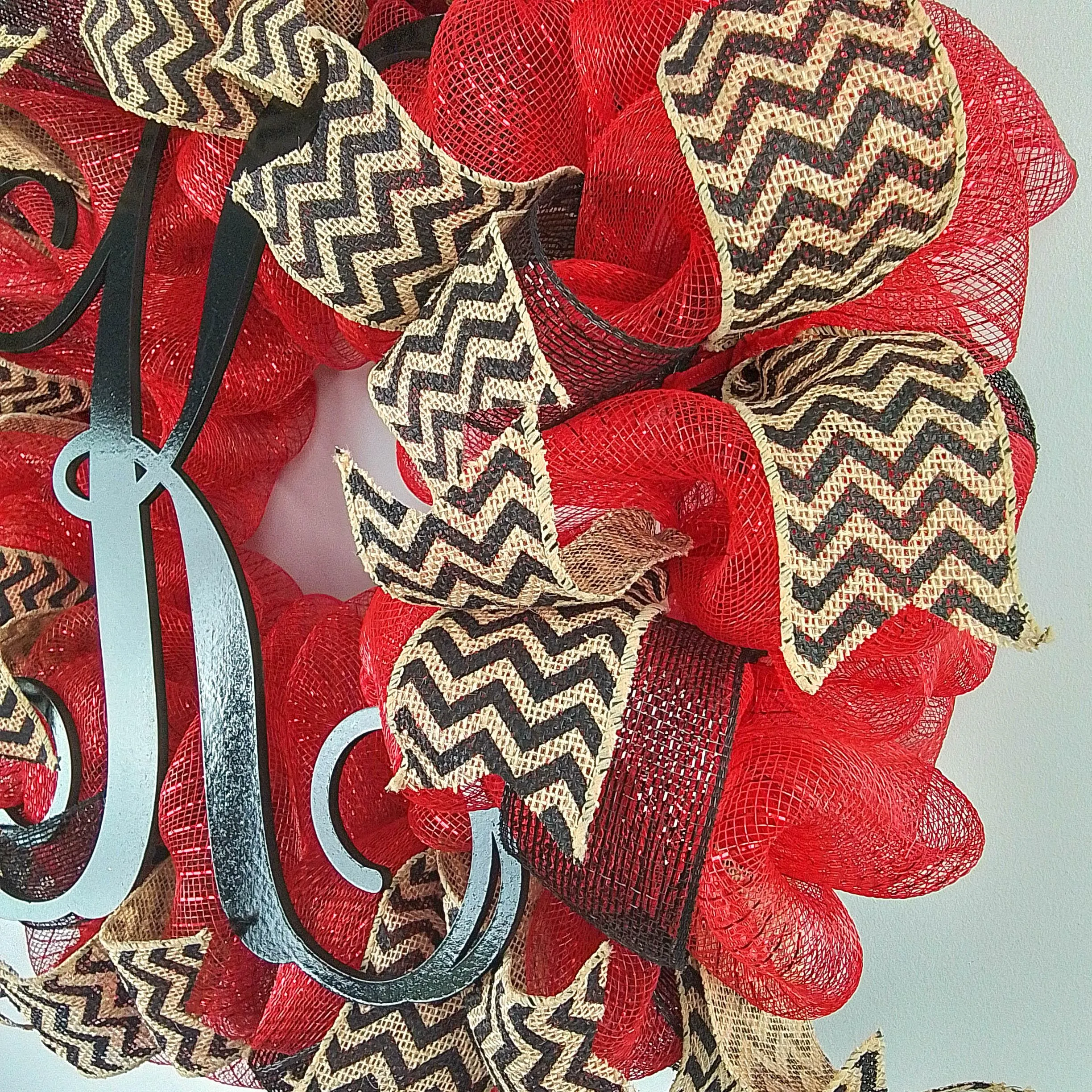 Monogram Front Door Wreath, Everyday Letter Door Wreath - Customize Me!