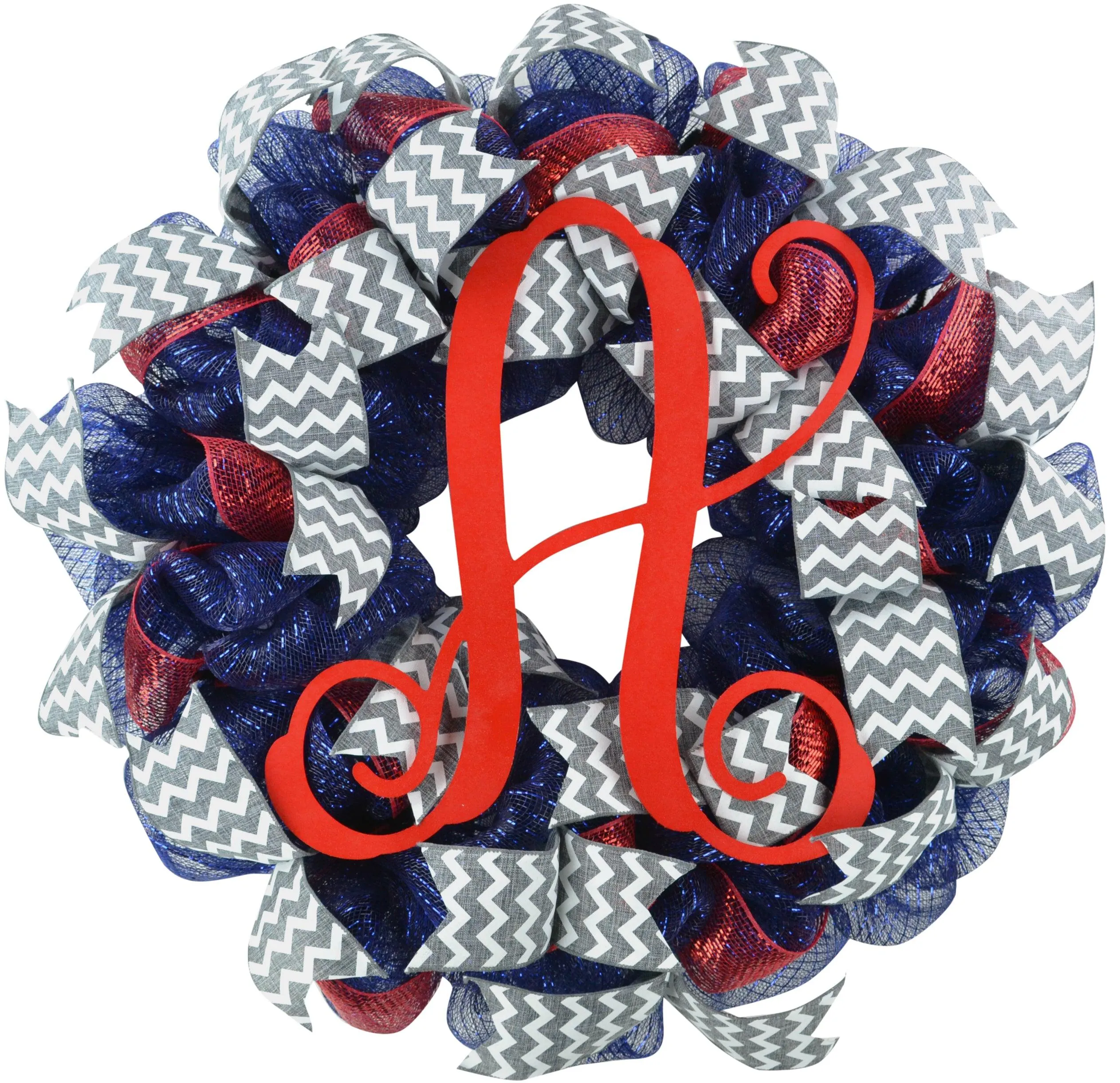 Monogram Front Door Wreath, Everyday Letter Door Wreath - Customize Me!