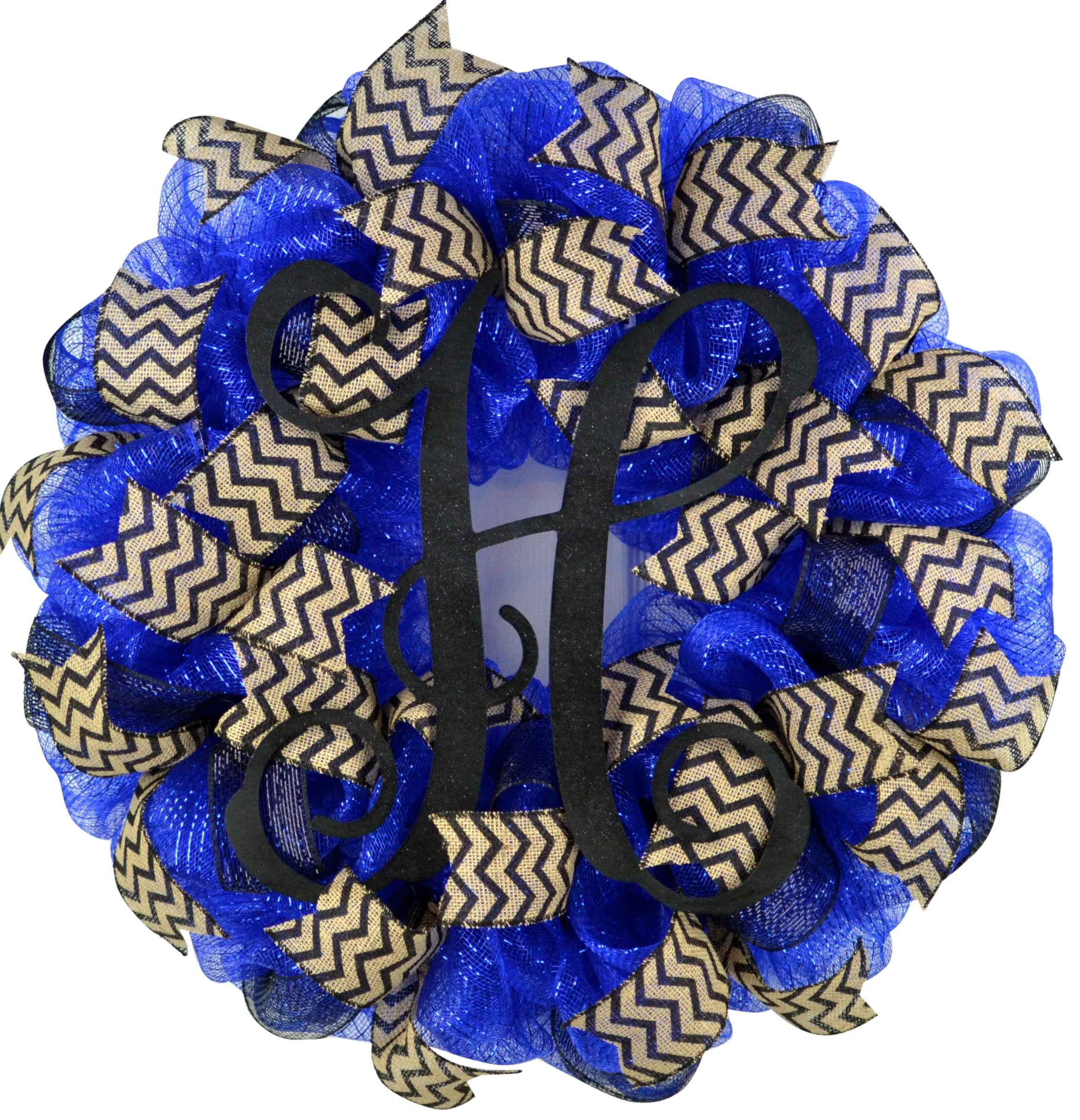 Monogram Front Door Wreath, Everyday Letter Door Wreath - Customize Me!