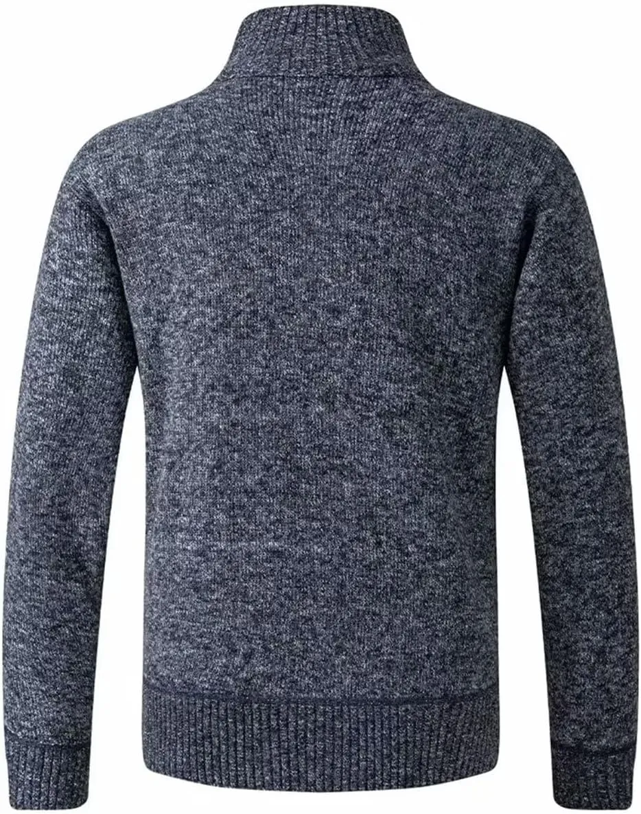 Msmsse Men's Cardigan Sweaters Full Zip Knitted Sweater for Men