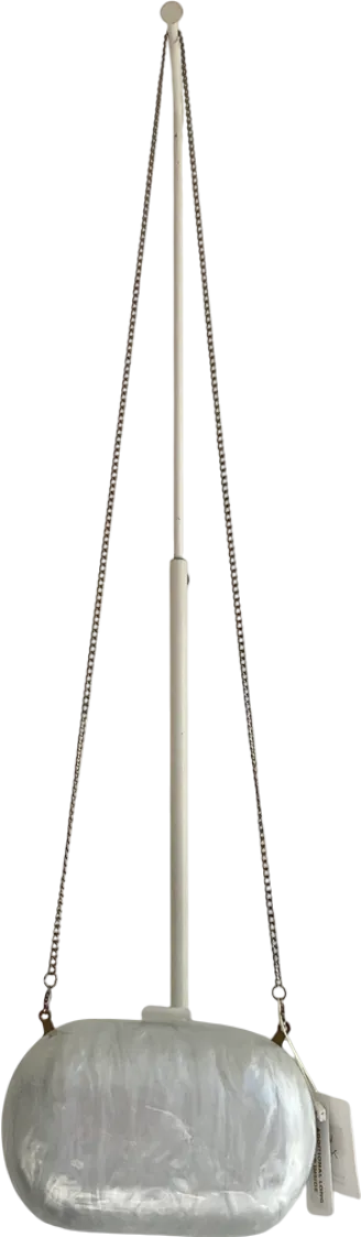 New Look White Pearl Crossbody Bag