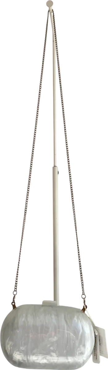 New Look White Pearl Crossbody Bag