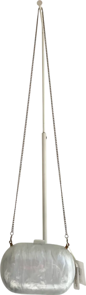 New Look White Pearl Crossbody Bag
