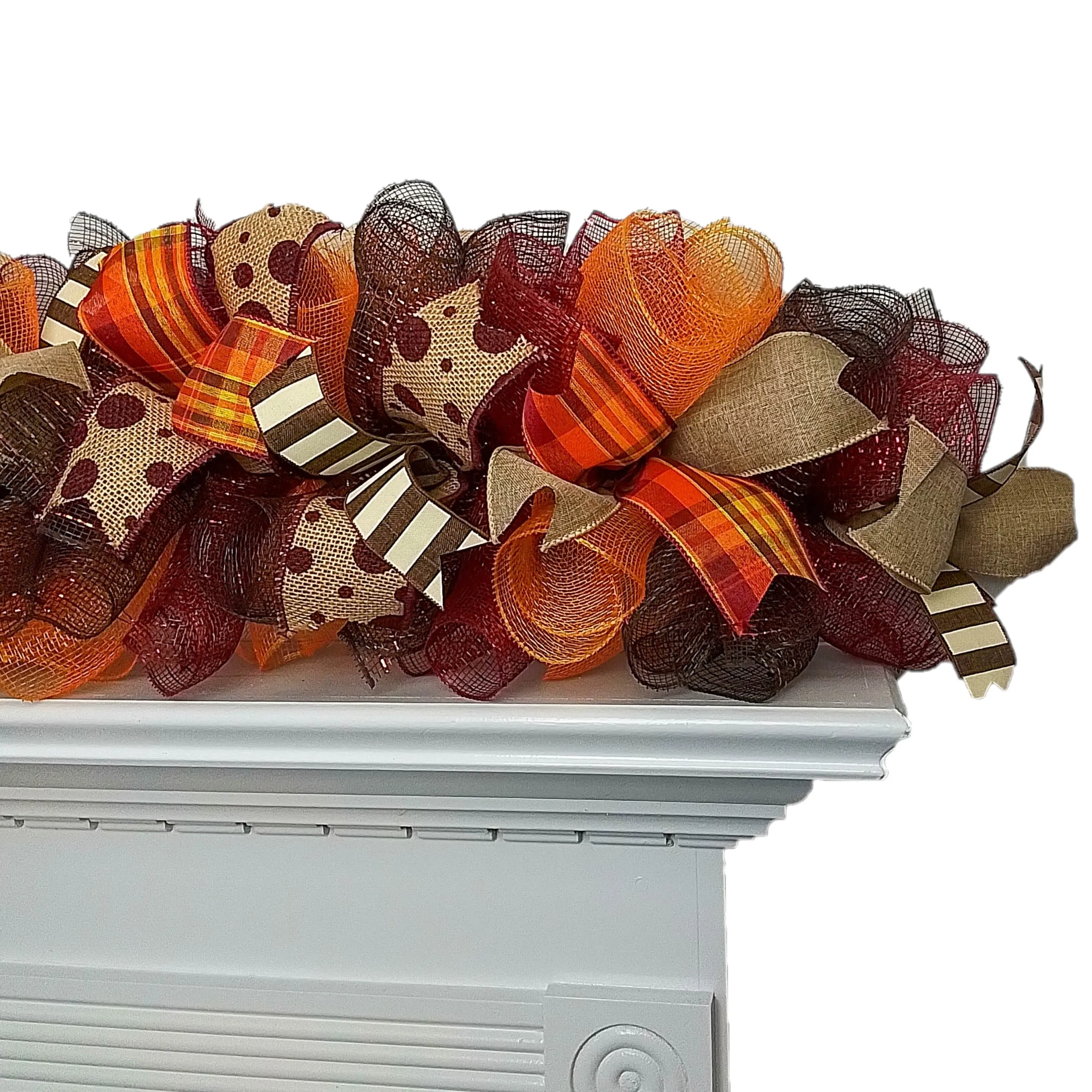 Orange Thanksgiving Wreaths, Autumn Front Door Wreath : F2
