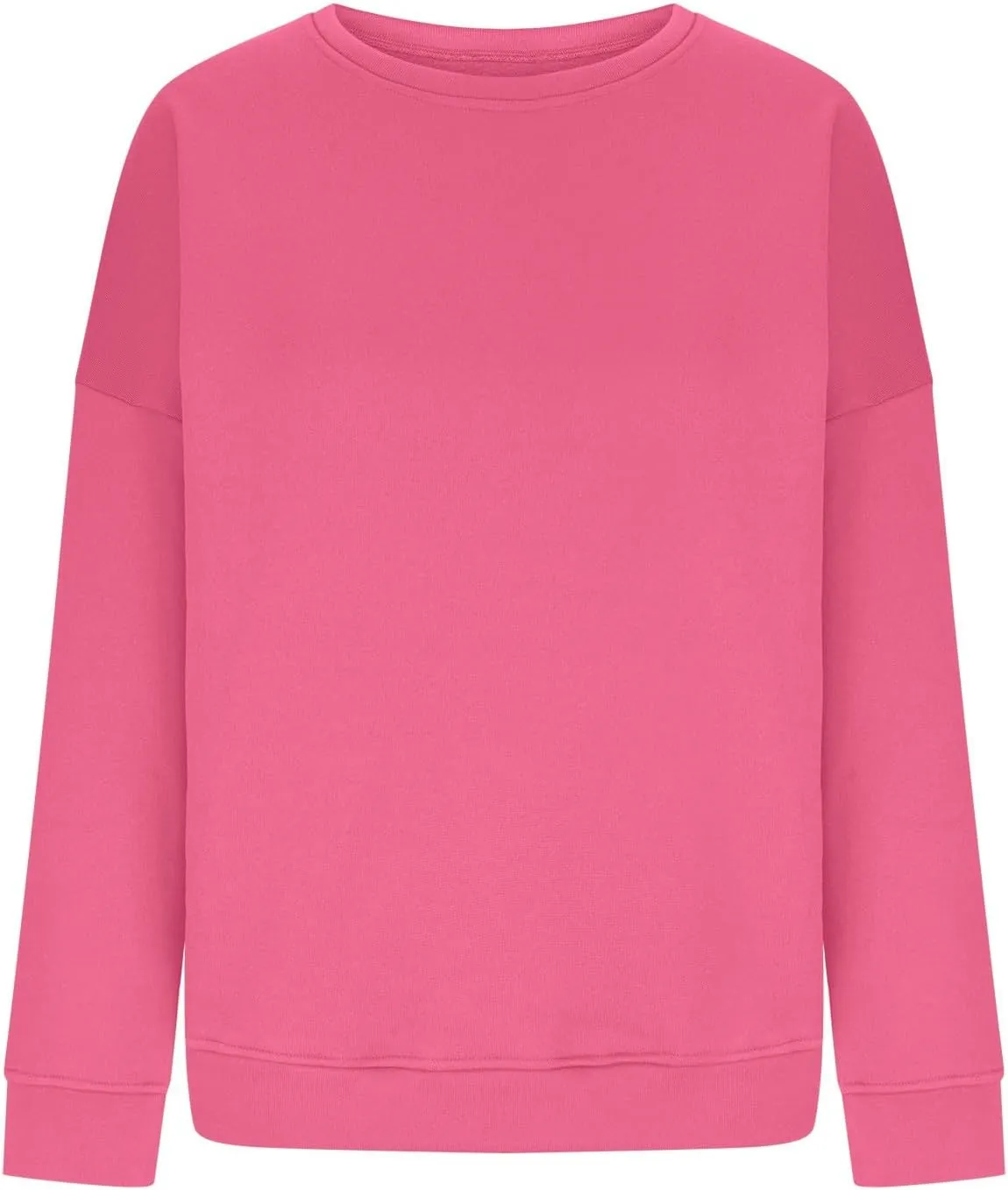 Oversized Crewneck Sweatshirts Women Loose Fit Drop Shoulder FLeece Hoodie Preppy Casual Long Sleeve Pullover Sweaters