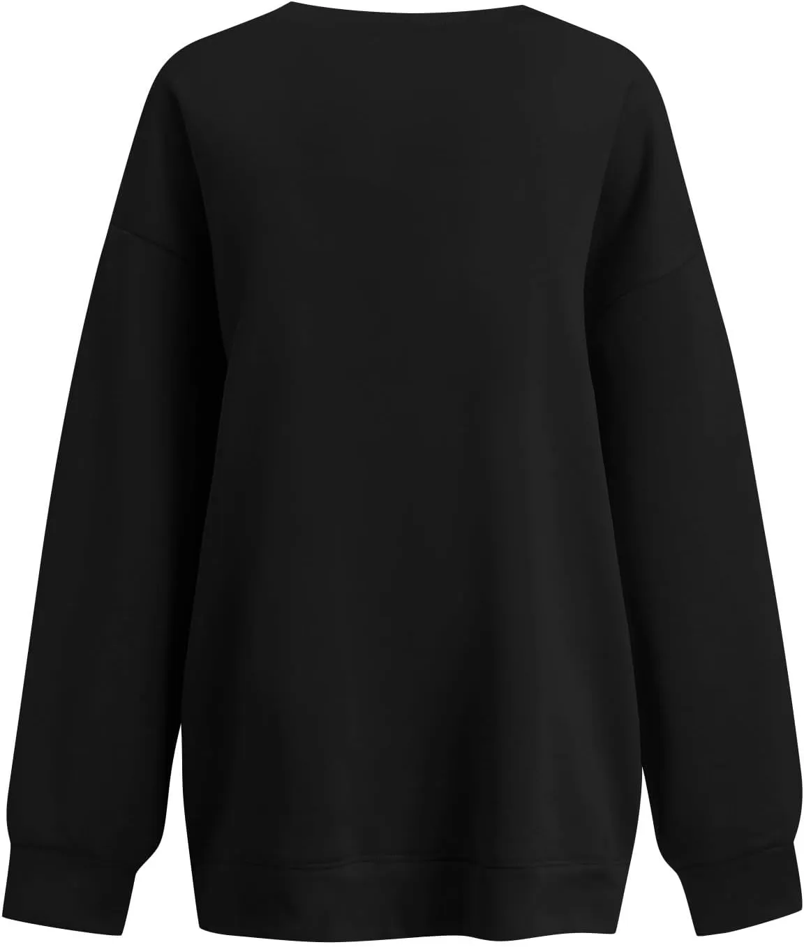 Oversized Sweatshirt for Women Fleece Hoodies Pullover V Neck Long Sleeve Shirts Sweatshirt No Hood Loose Fitting Tops