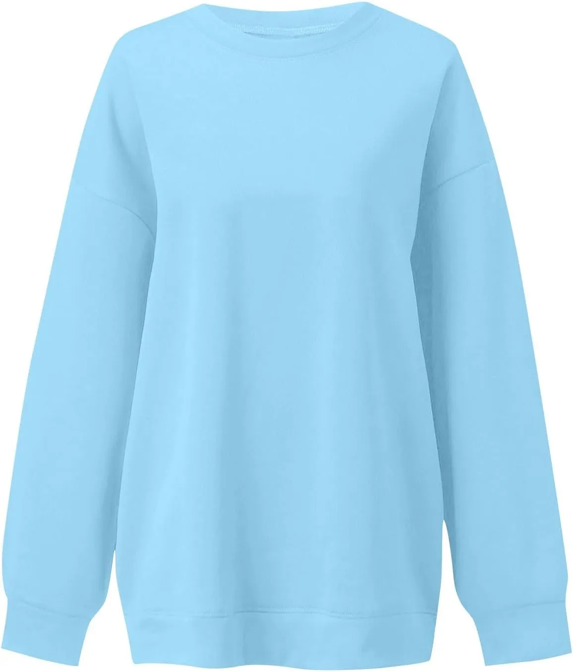 Oversized Sweatshirts for Women Loose Crew Neck Long Sleeve Anxiety Hoodies Casual Drop Shoulder Pullover Sweater