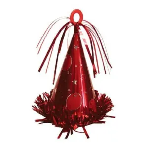 Party Hat Balloon Weight - Red