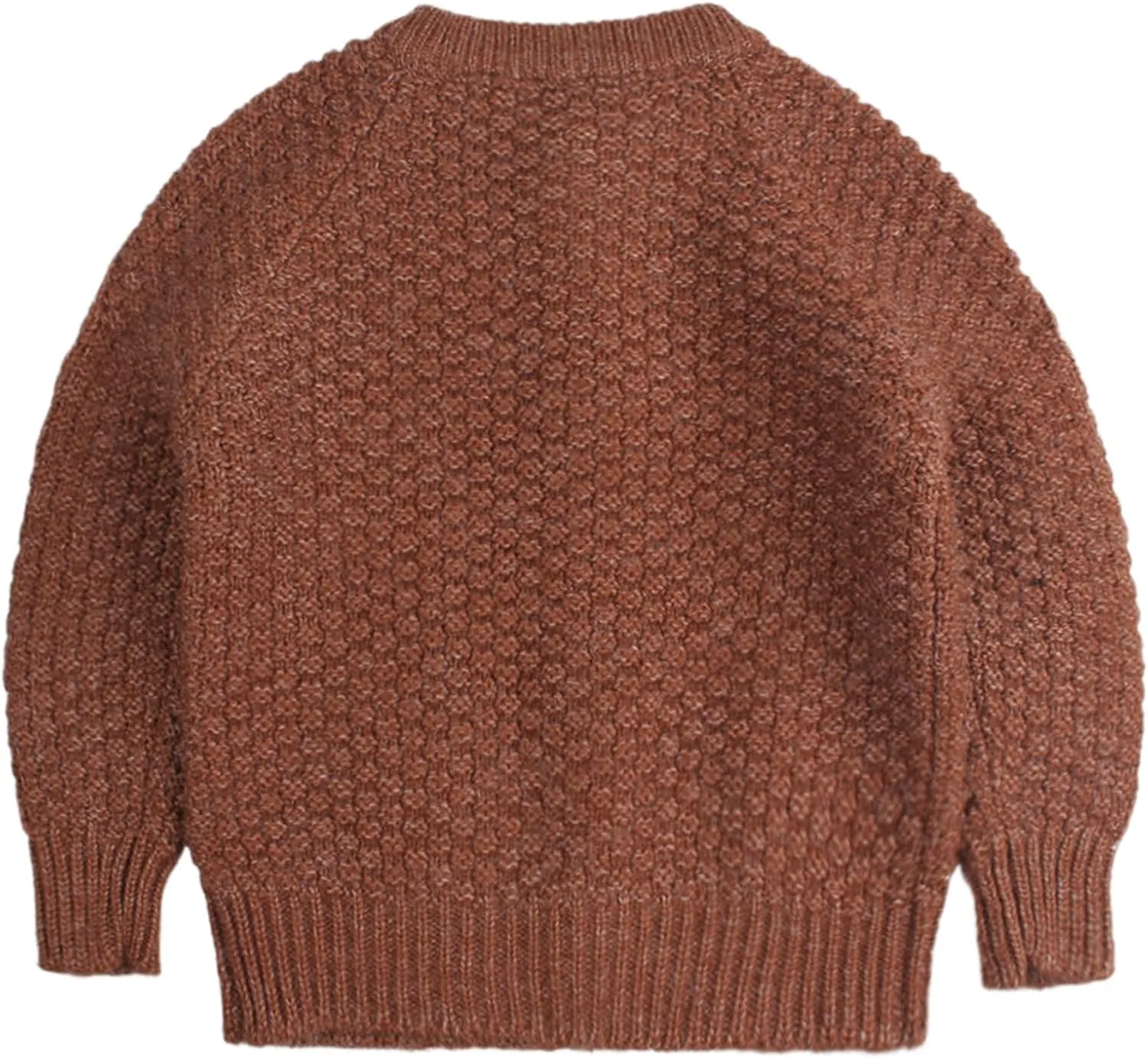 Peecabe Toddler Girl Sweaters Cable Knit Long Sleeve Crewneck Chunky Crochet Cardigans 1-6T