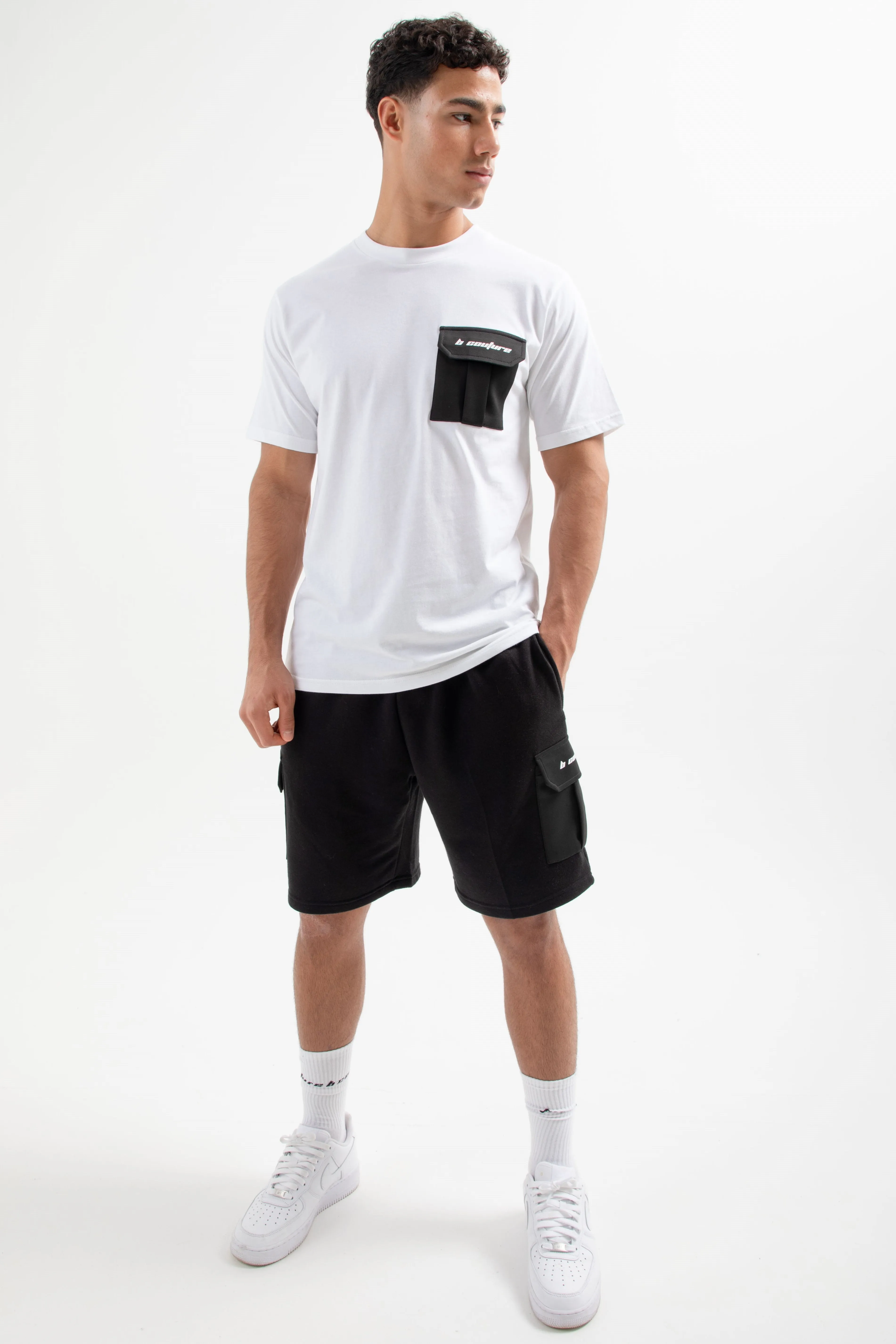 Petersham T-Shirt & Short Set - White/Black